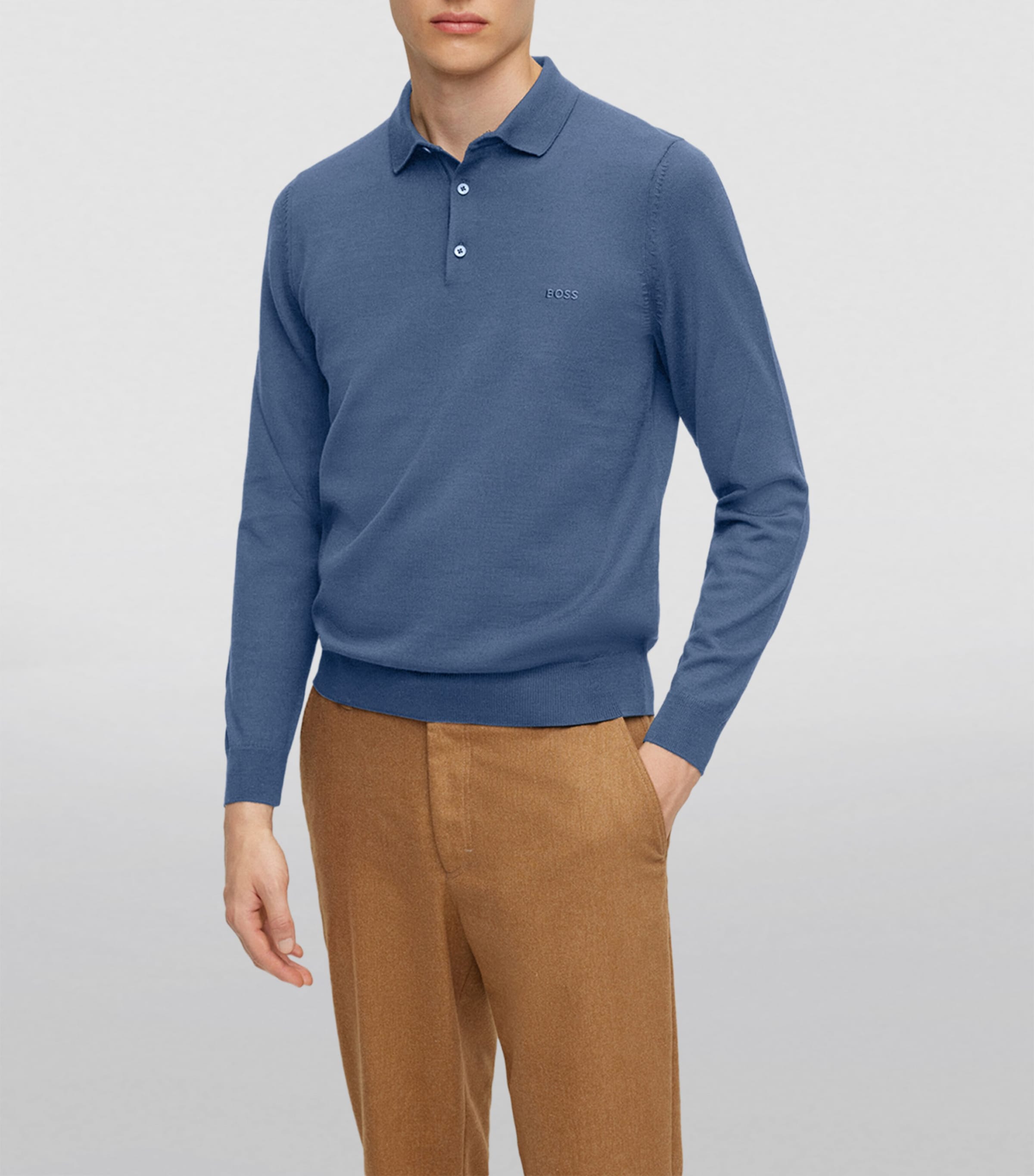 Wool Polo Shirt 001 Image 3
