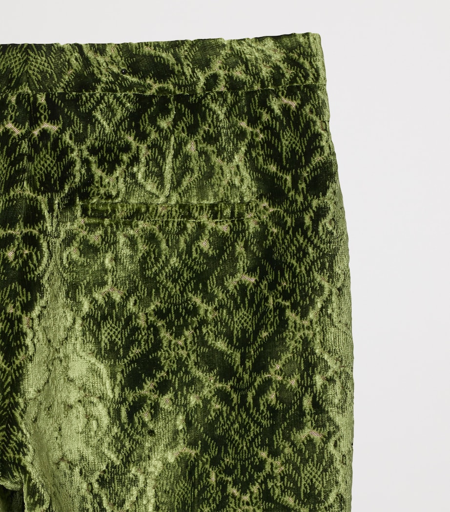Baroque Velvet Tailored Trousers MOAT IP PATTERN Image 4