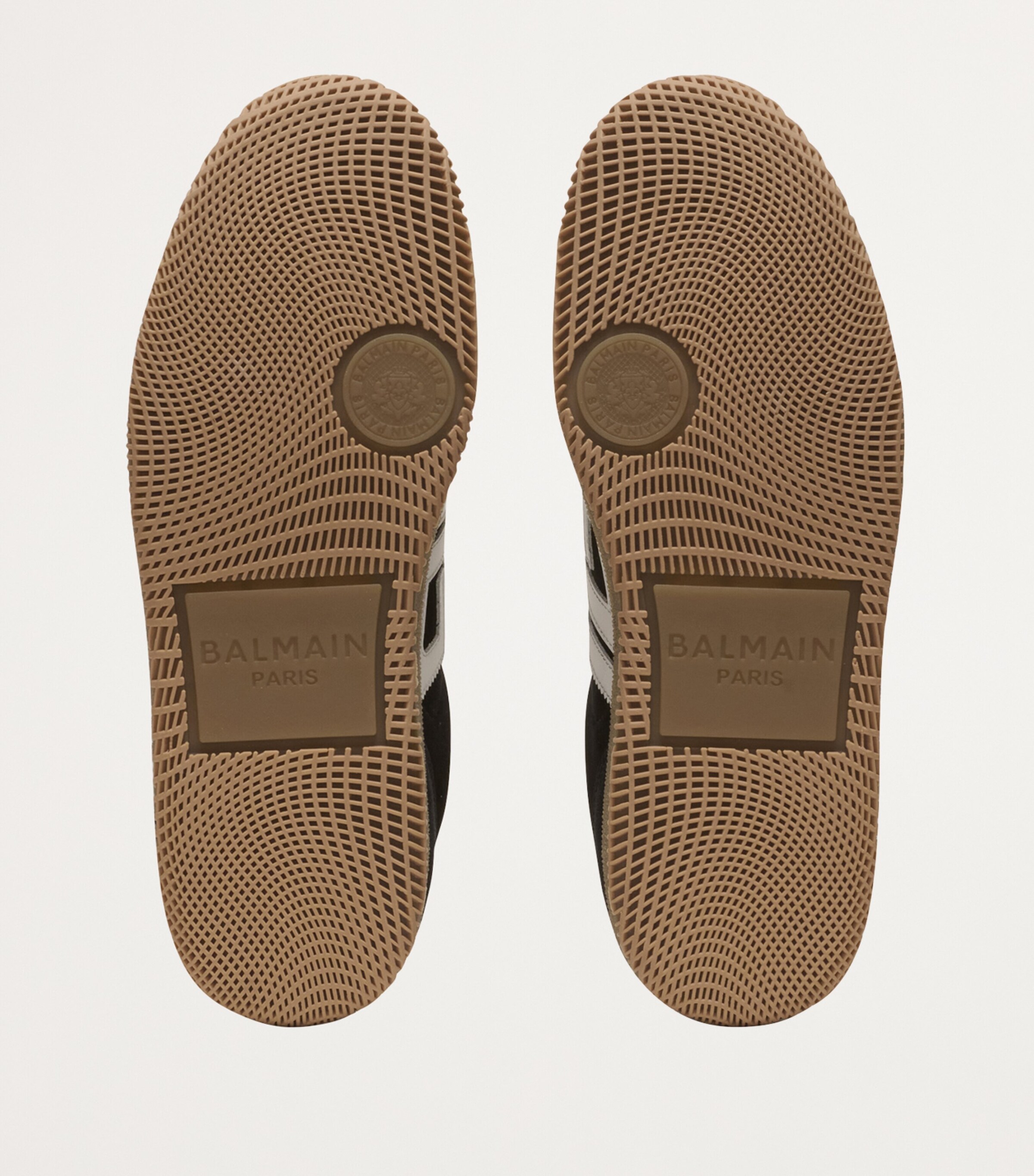 Balmain Suede Swan Sneakers Gris/jaune/orange Image 4