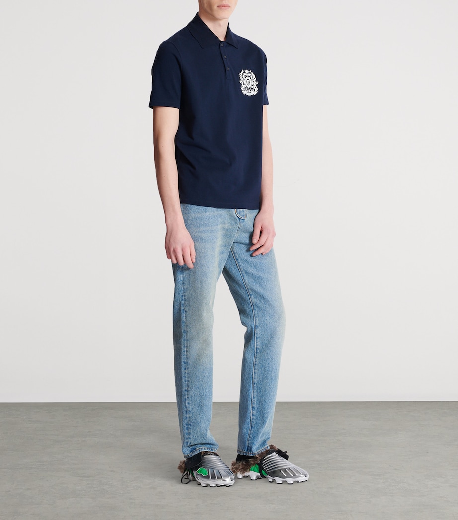 Cotton Crest Polo Shirt SIV MARINE/BLANC Image 6