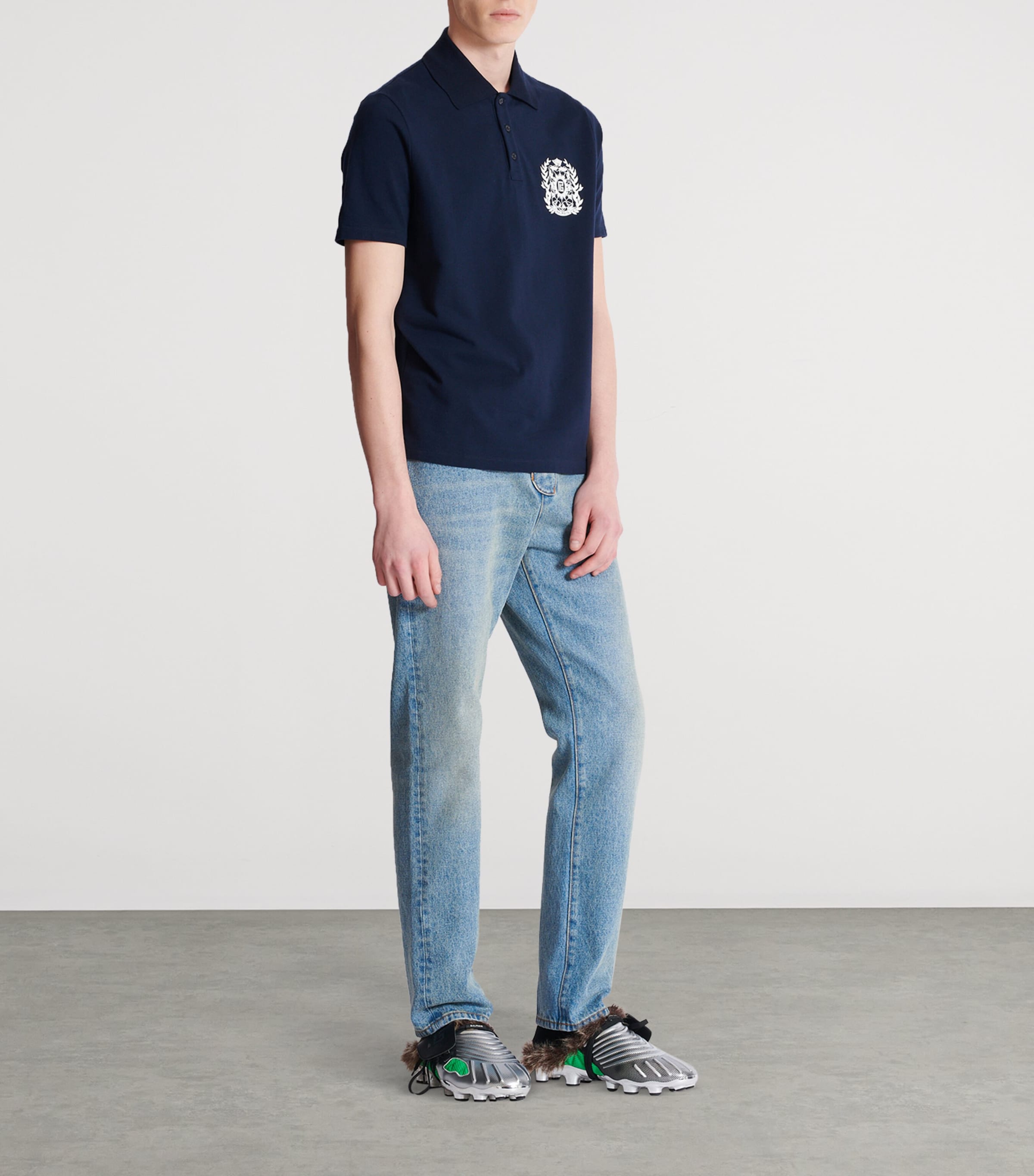 Balmain Cotton Crest Polo Shirt | Men Clothing | Polo Shirts | Designers | Balmain Balmain Cotton Crest Polo Shirt | Men Clothing | Polo Shirts | Designers | Balmain