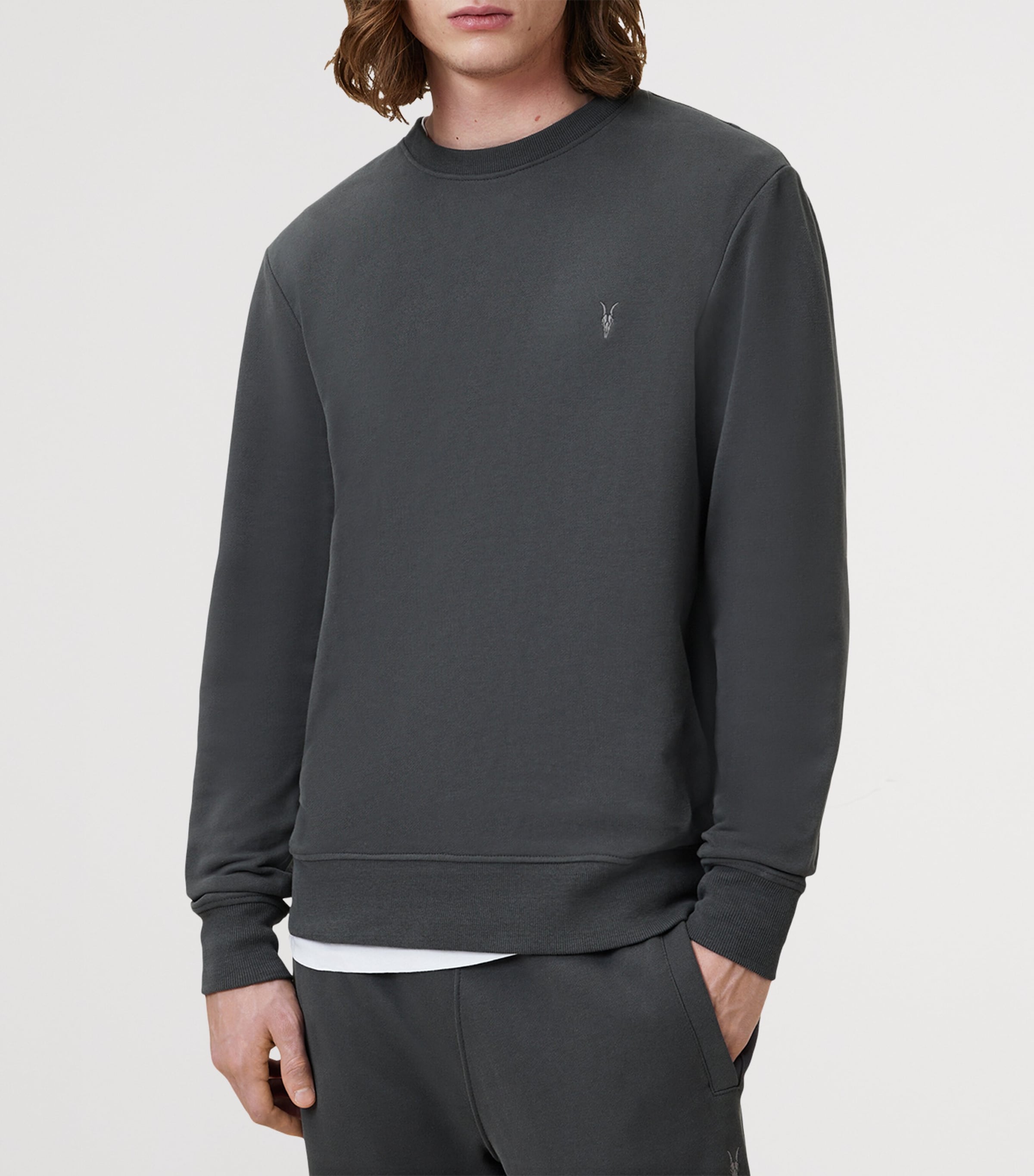 Organic Cotton Raven Ramskull Sweatshirt CARTER GREY Image 5