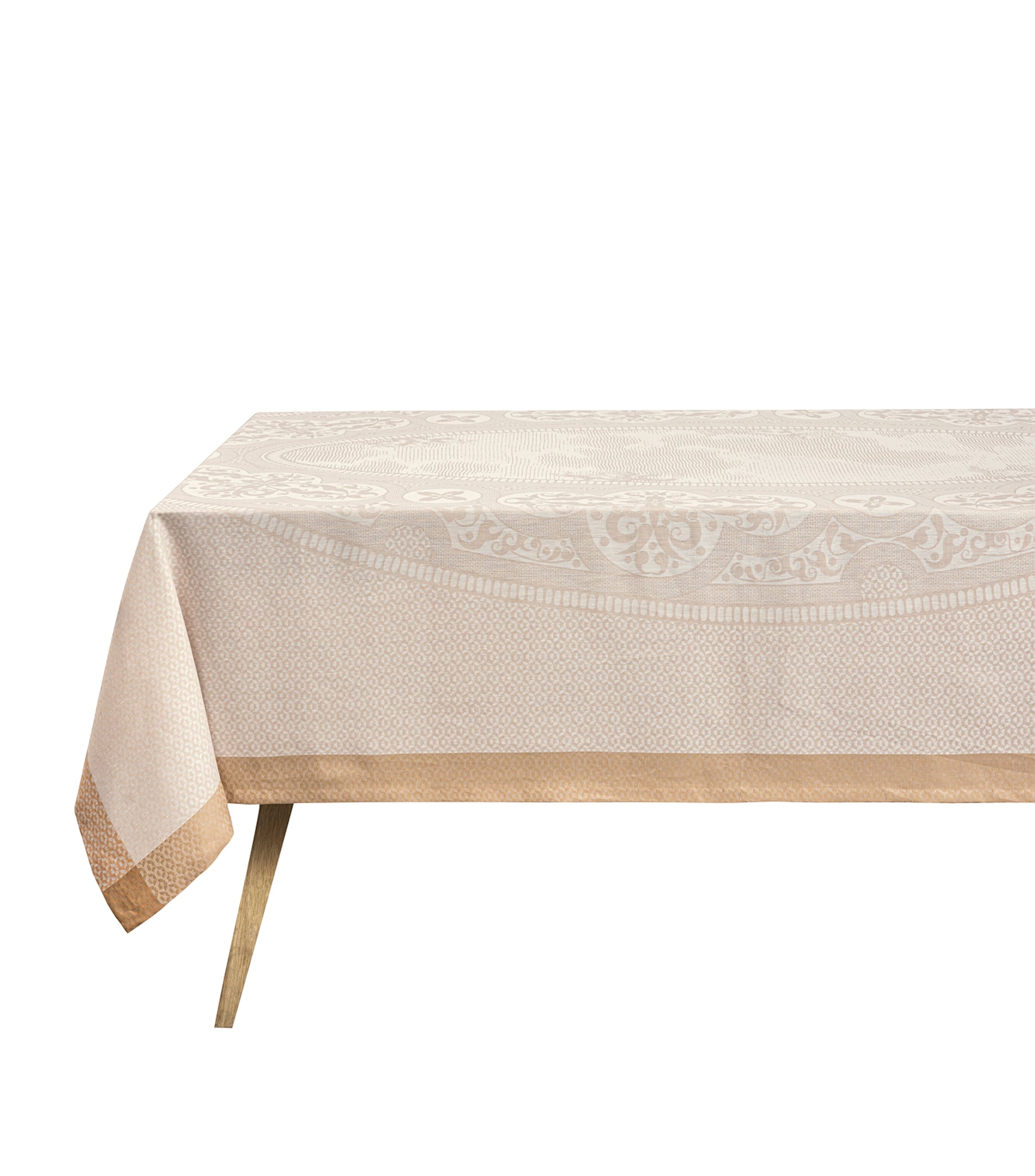 Linen Évasion Céleste Tablecloth (175cm x 250cm) BEIGE Image 1