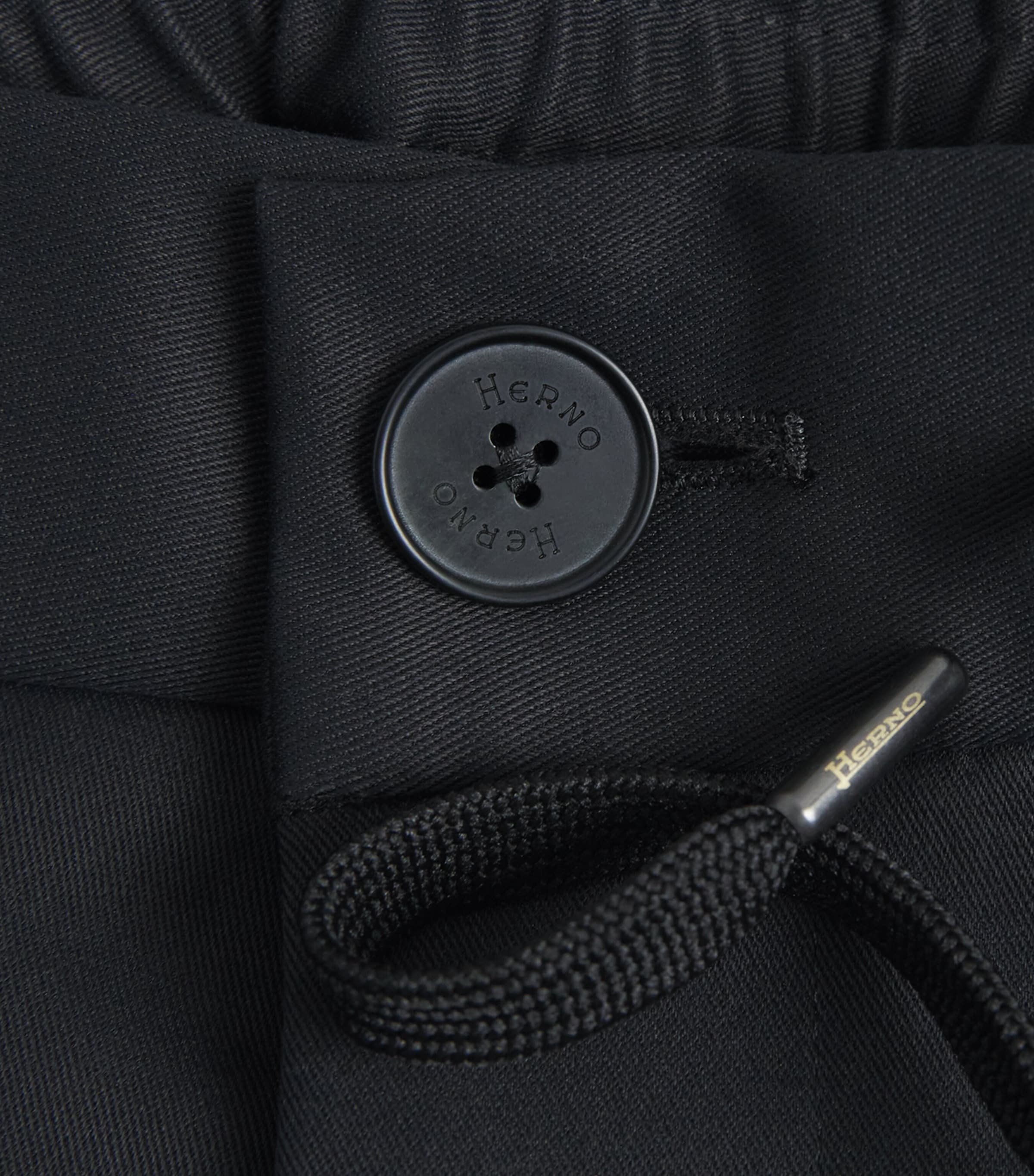 Herno Mens Technical Drawstring Trousers Nero Image 6