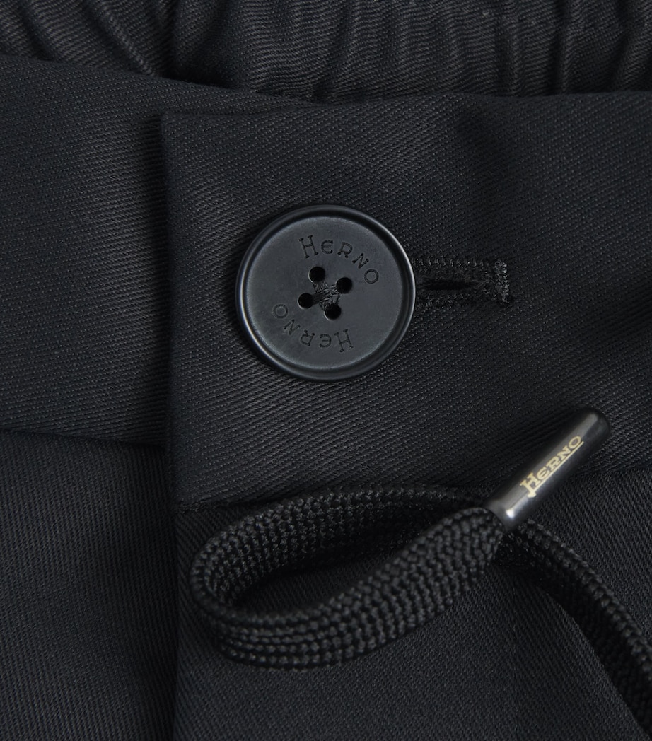 Herno Mens Technical Drawstring Trousers Nero Image 6