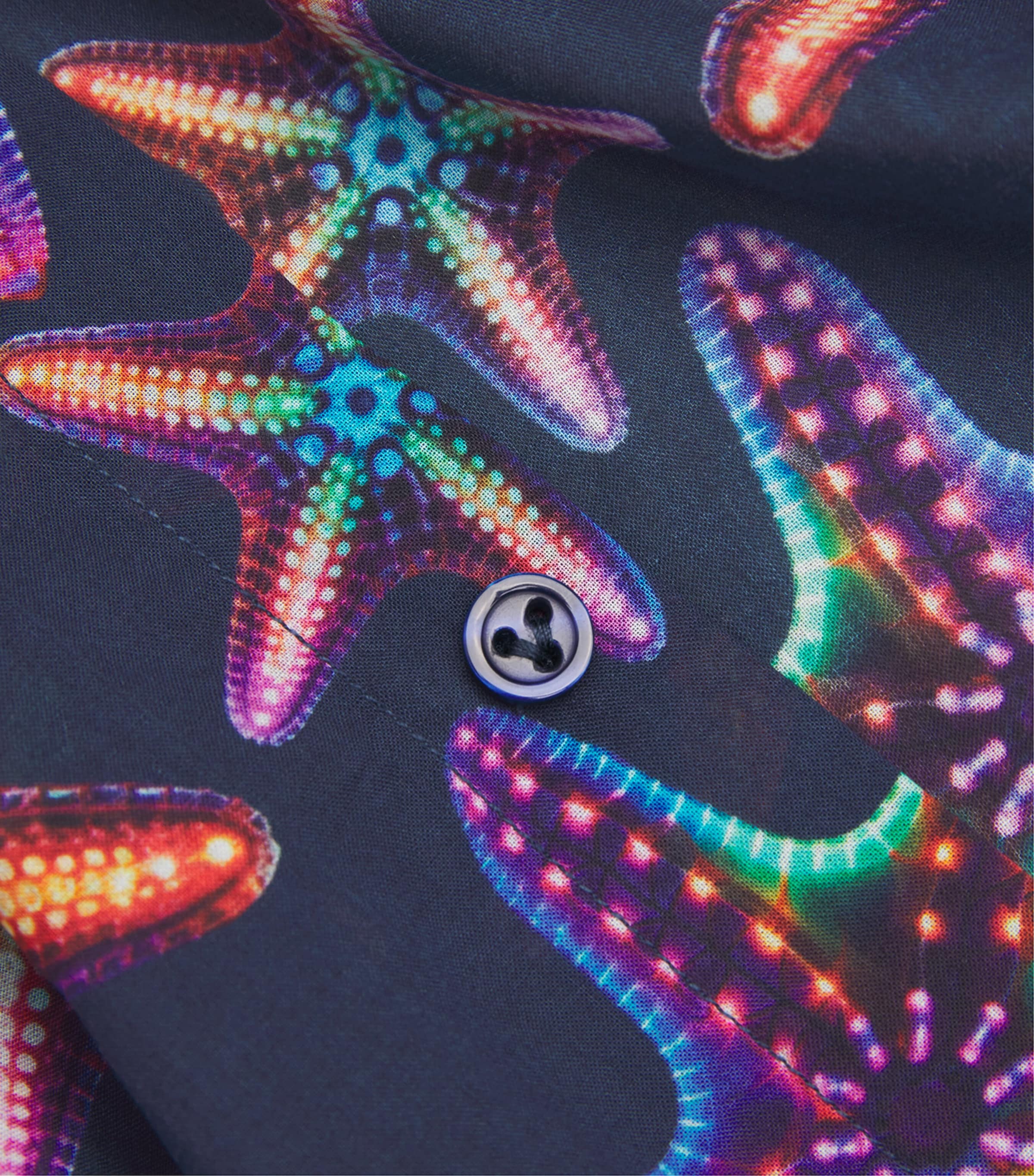 Cotton Disco Caracal Shirt 390-NAVY Image 5