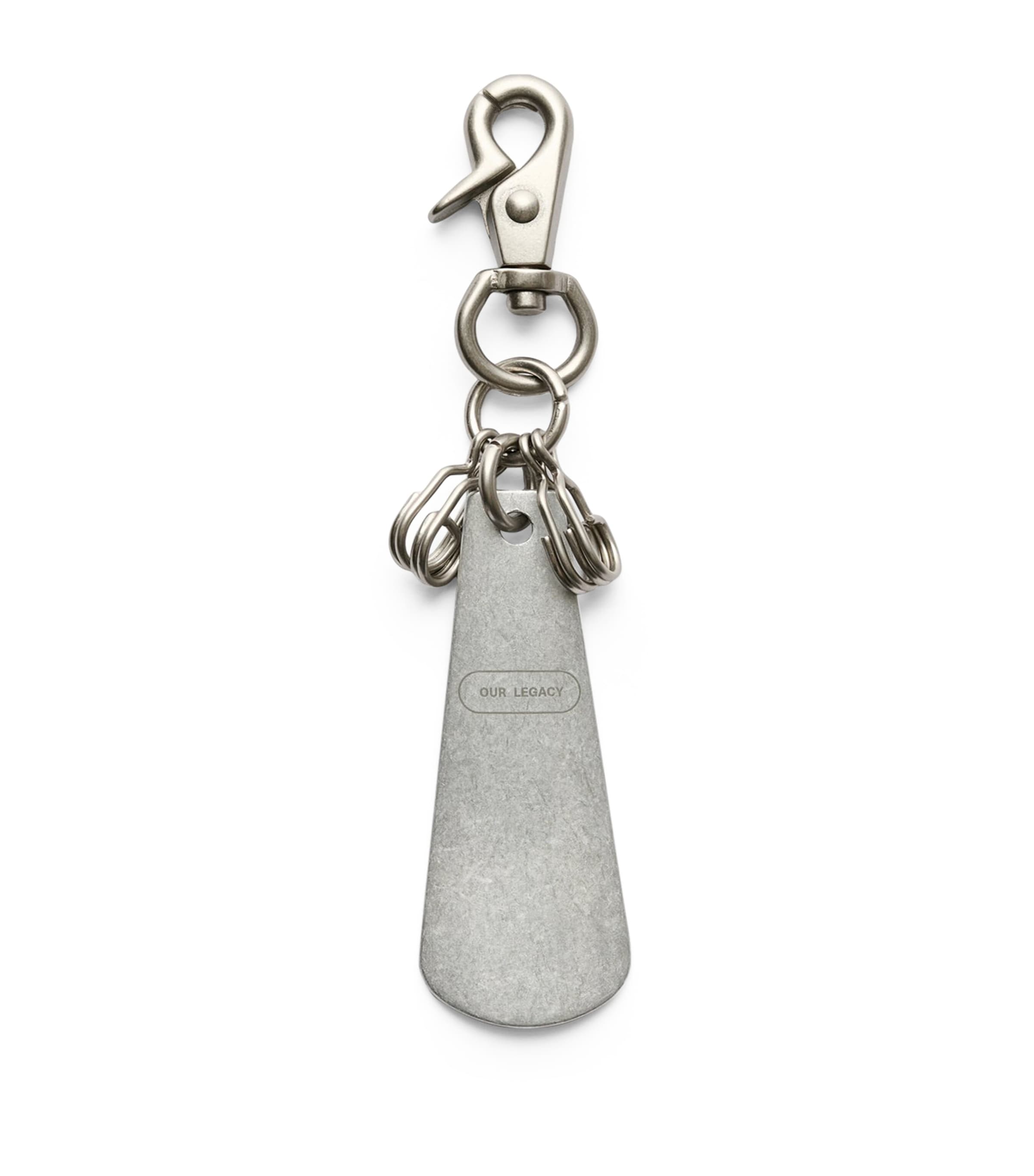 Our Legacy Aluminium Shoehorn Keyring In Black