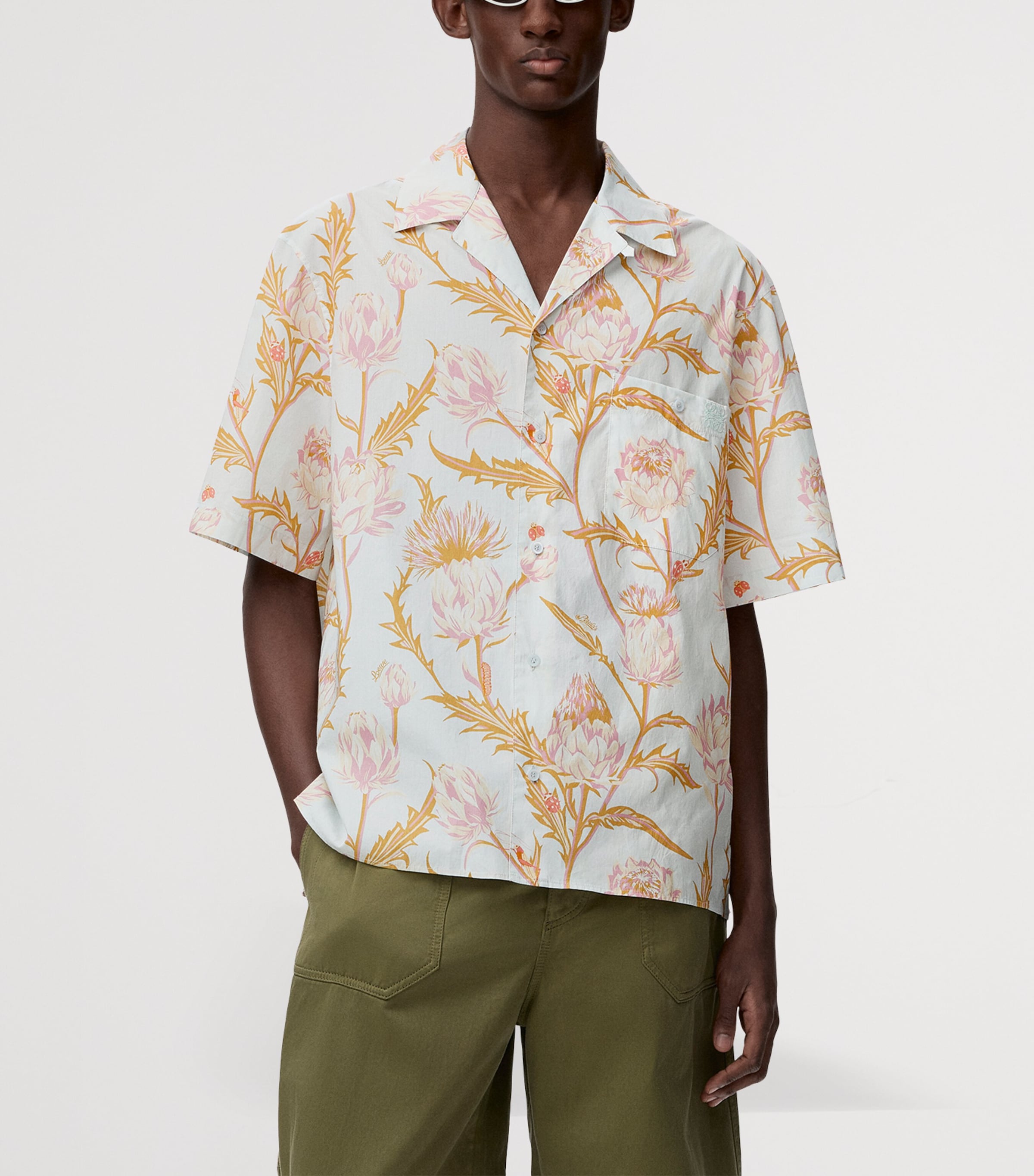 LOEWE Mens x Paula’s Ibiza Artichoke Shirt Light Blue/multicolo Image 3