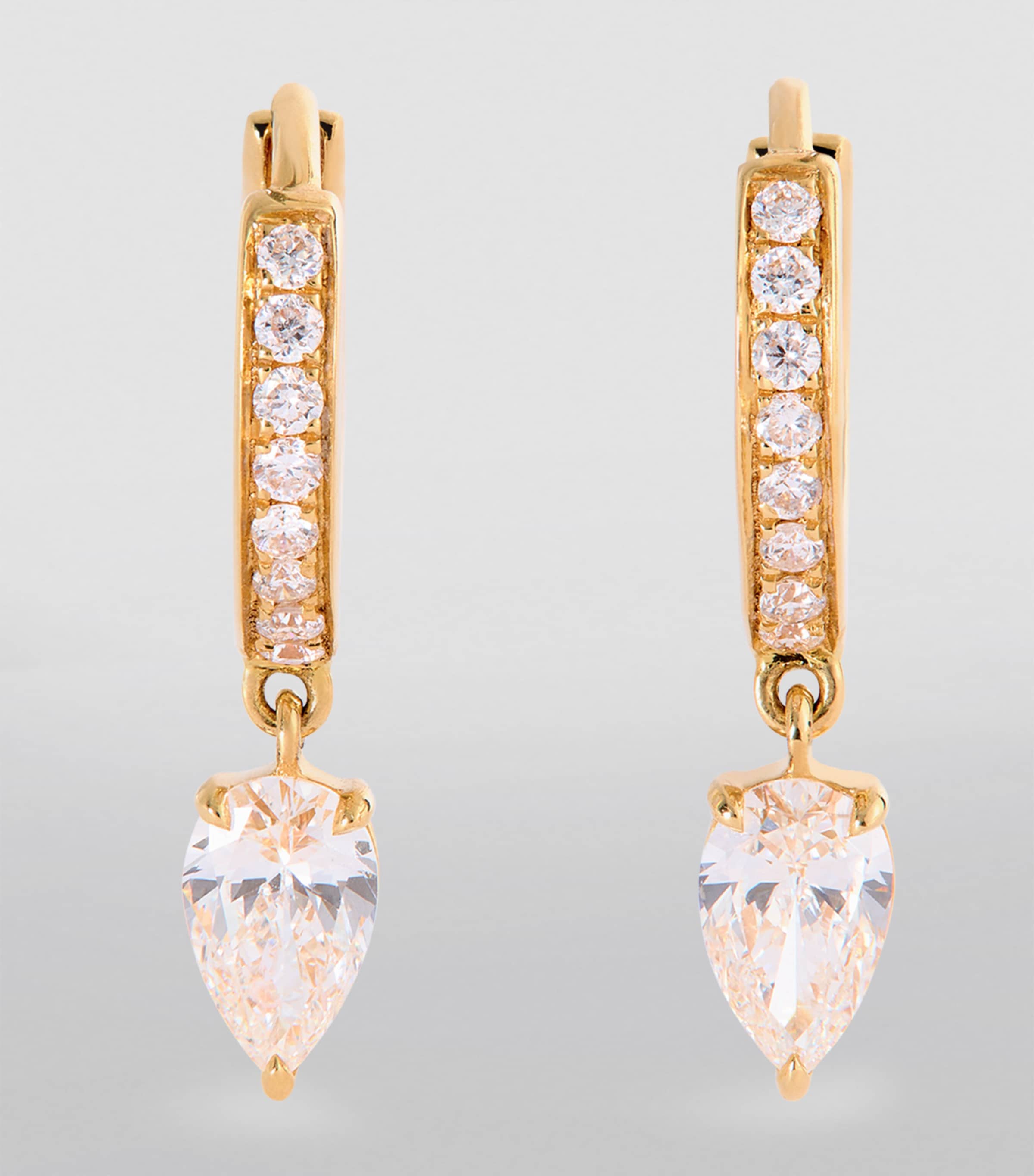 Eva Fehren Yellow Gold and Diamond Boa Hoop Earrings Yellow Gold Image 2