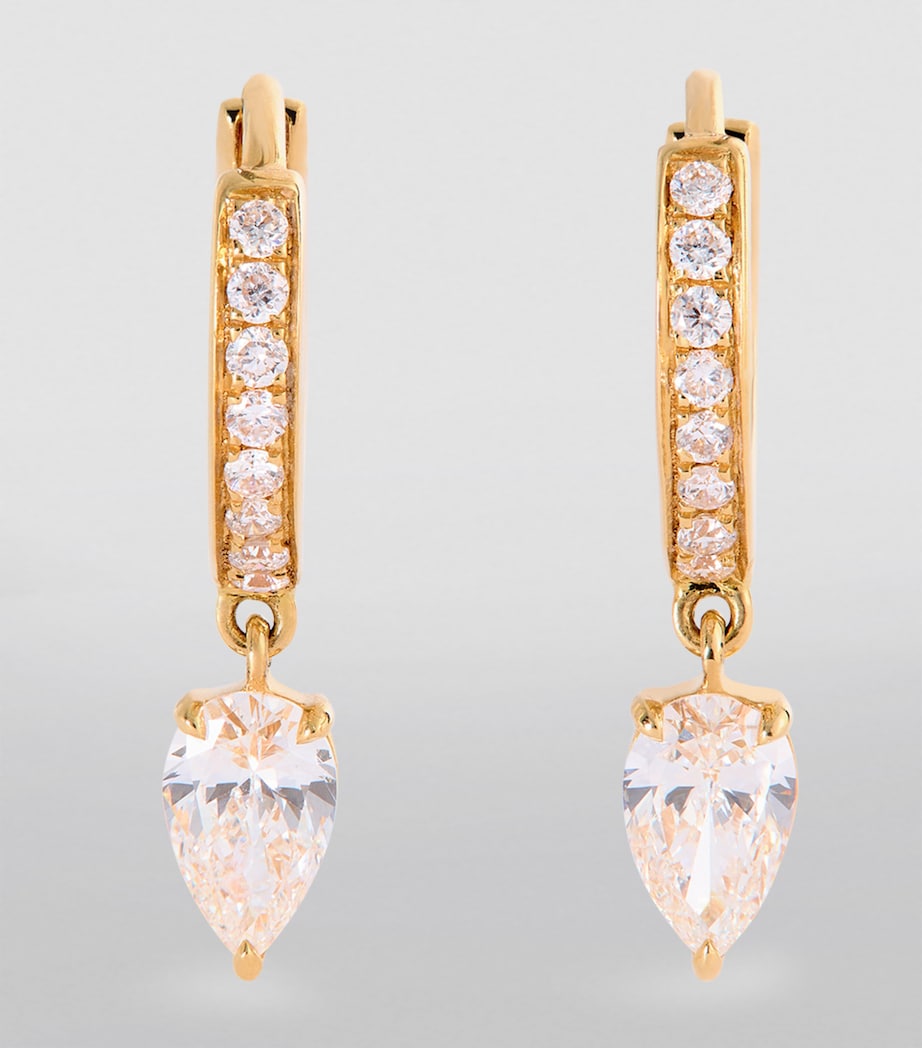 Eva Fehren Yellow Gold and Diamond Boa Hoop Earrings Yellow Gold Image 2