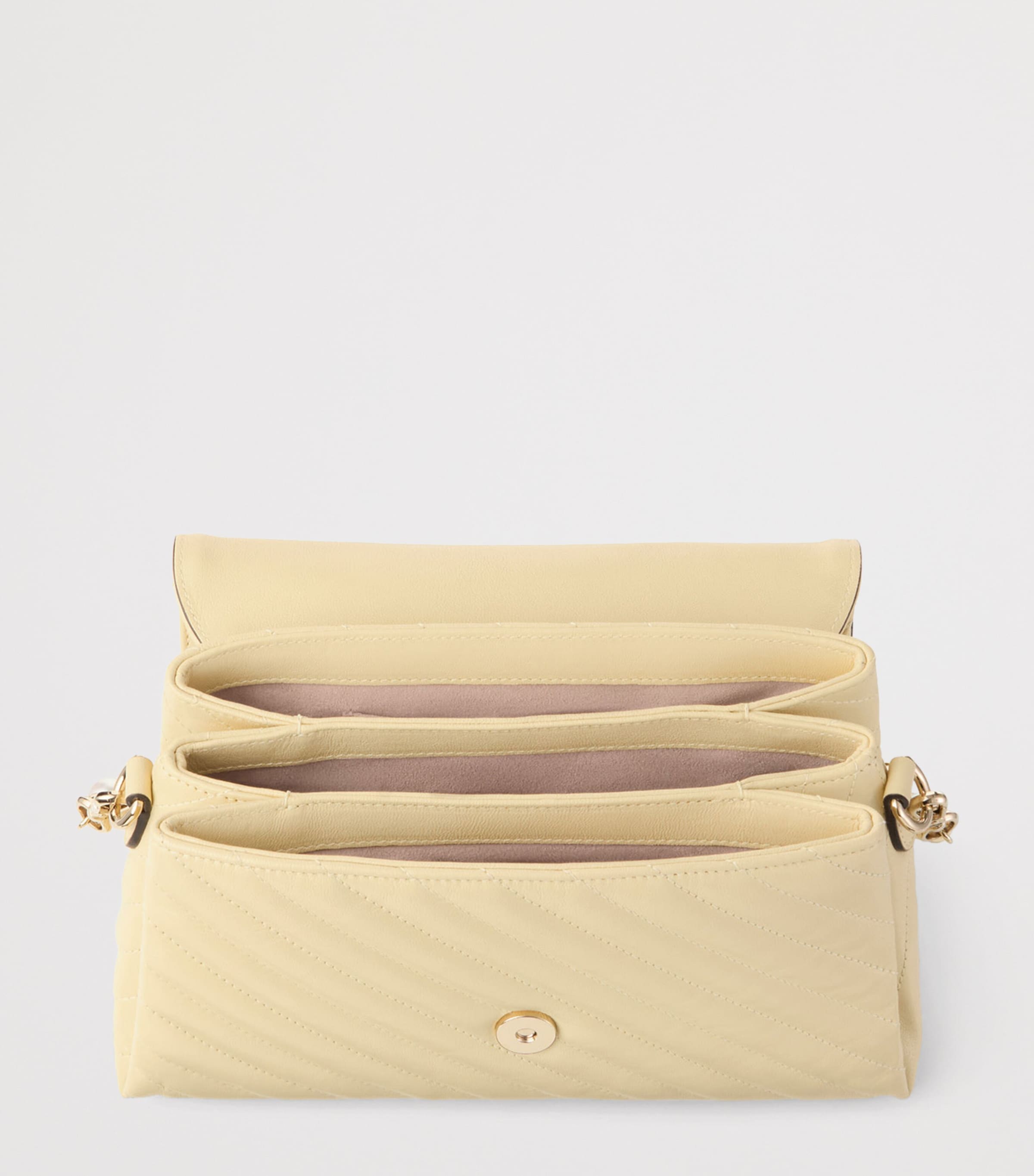 Leather Curve Top-Handle Bag BUTTERMILK/SHINY GOL Image 3
