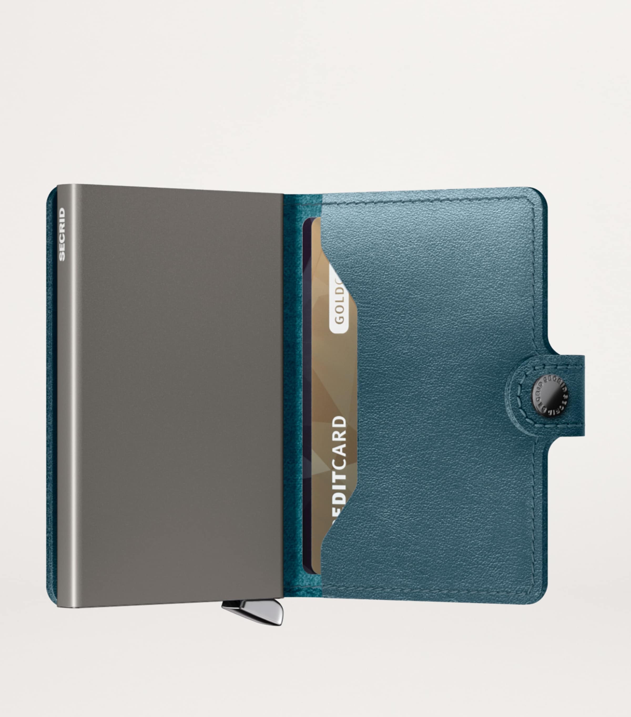 Leather Dusk Miniwallet TEAL Image 5