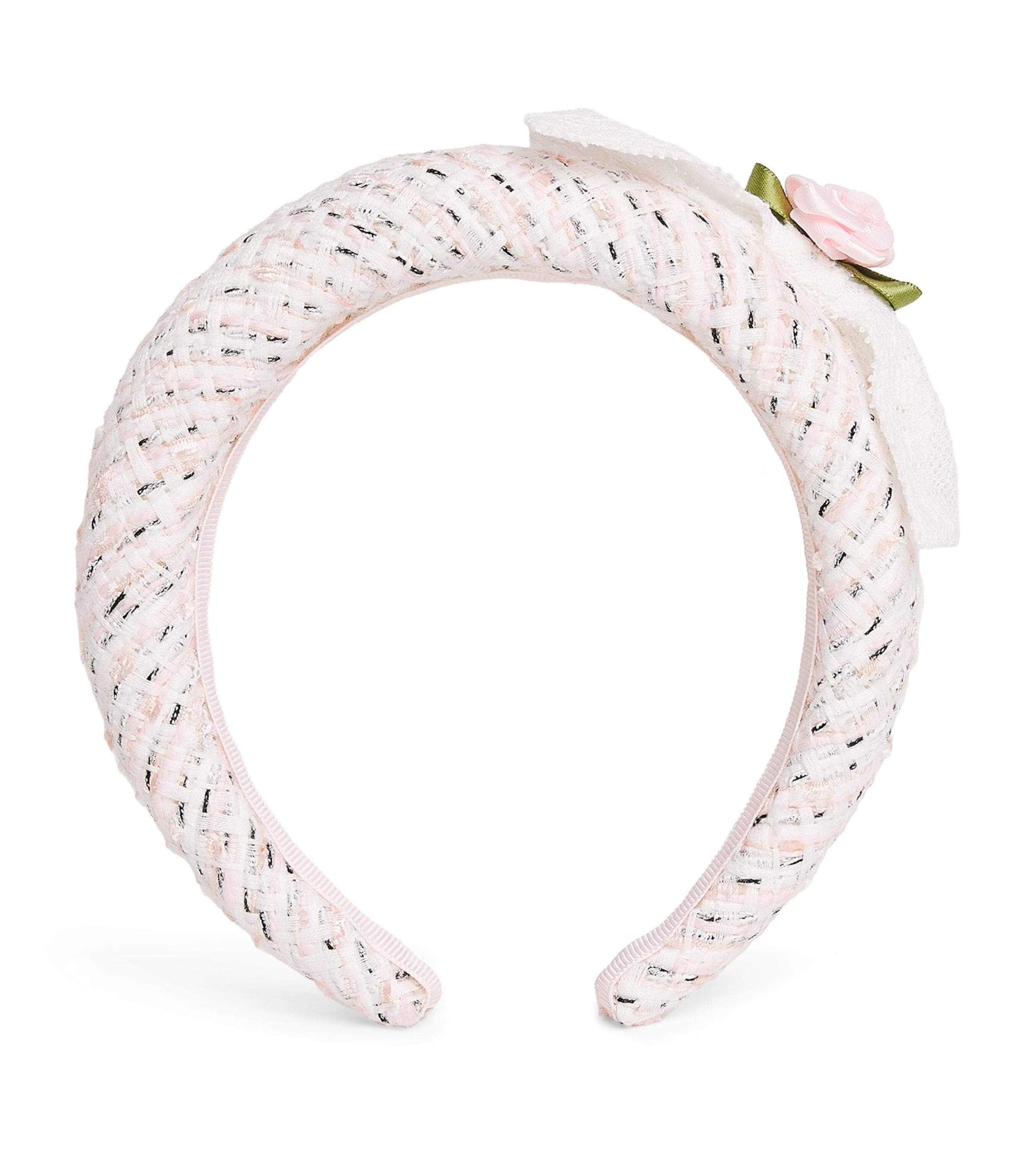 Self-Portrait Kids Bouclé Lace Bow Headband Image 1