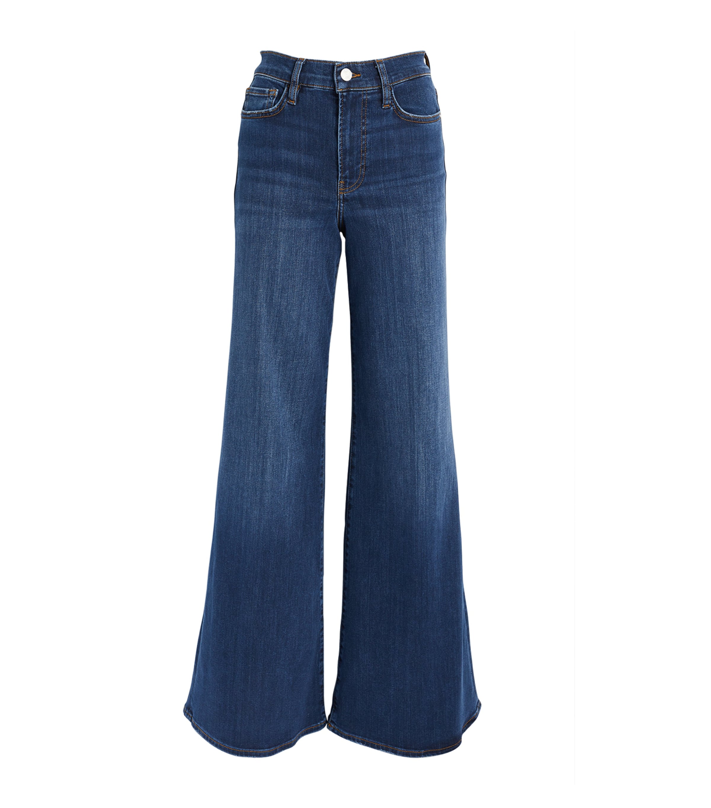 Frame Le Palazzo Wide-leg Jeans In Navy