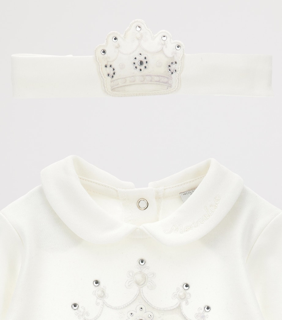 Organic Cotton Princess All-In-One and Headband Set (1-9 Months) PANNA Image 3