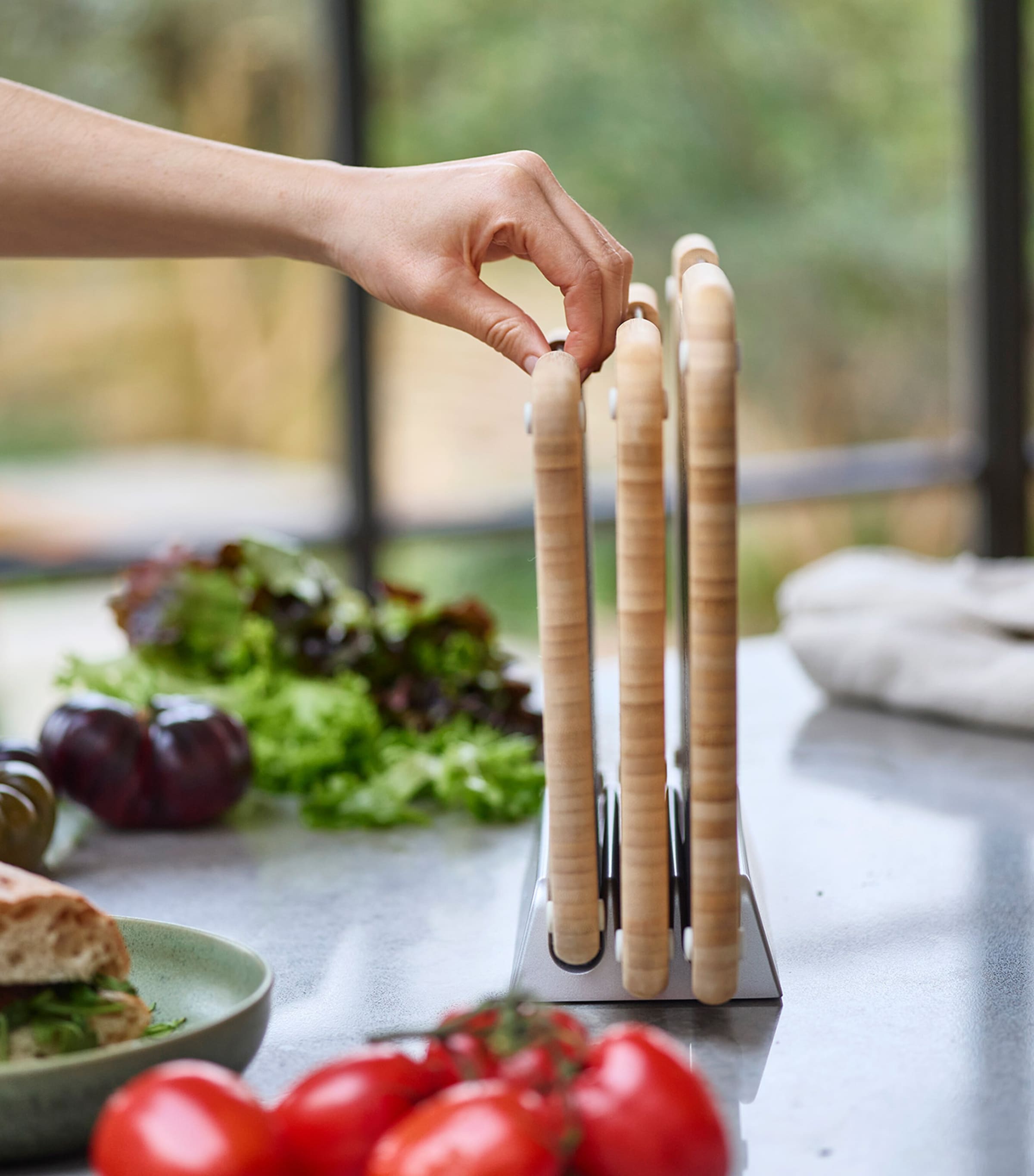 Set of 3 Bamboo Nest Chopping Boards BAMBOO Image 4