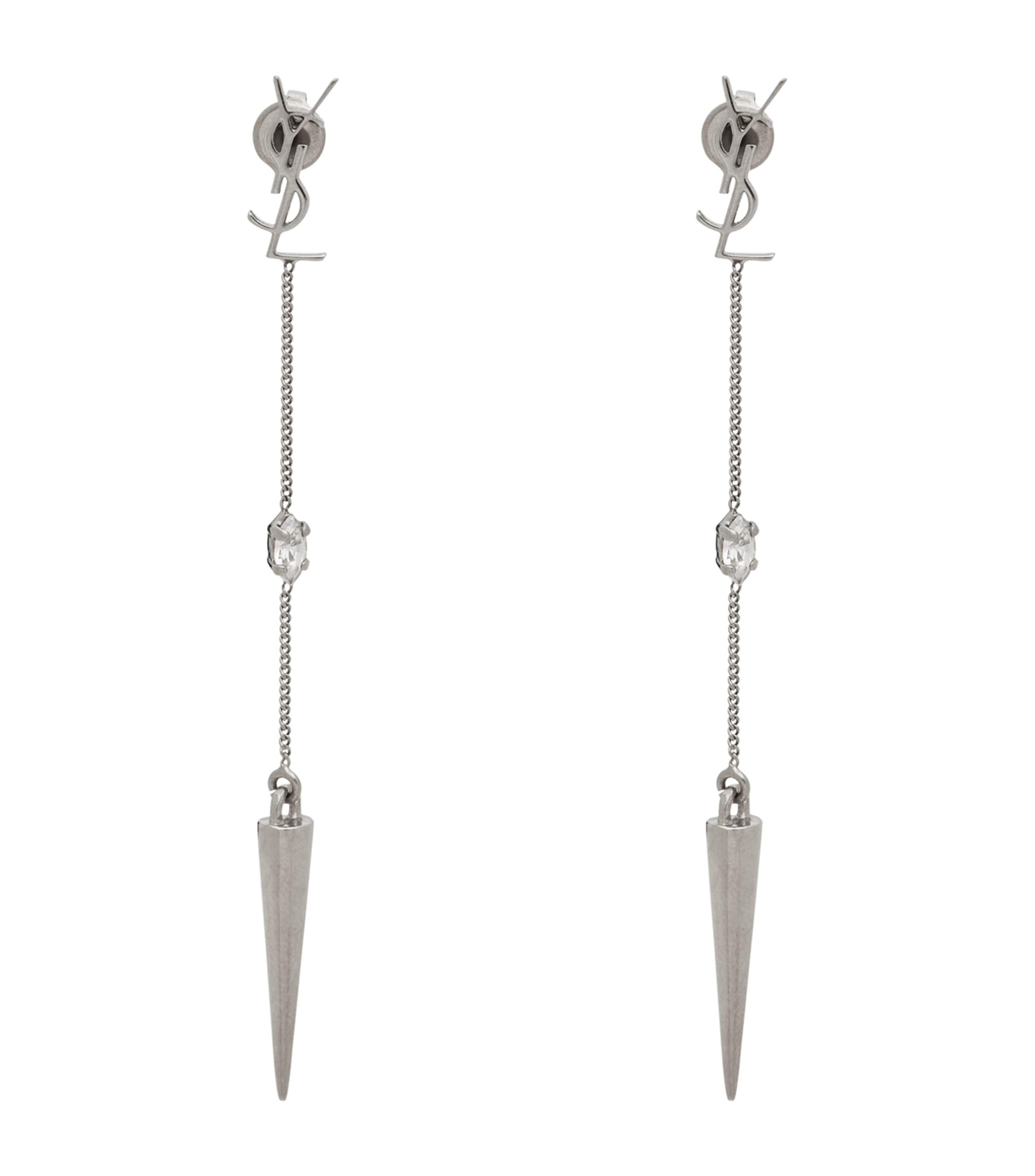 Saint Laurent Logo Spike Earrings Image 1