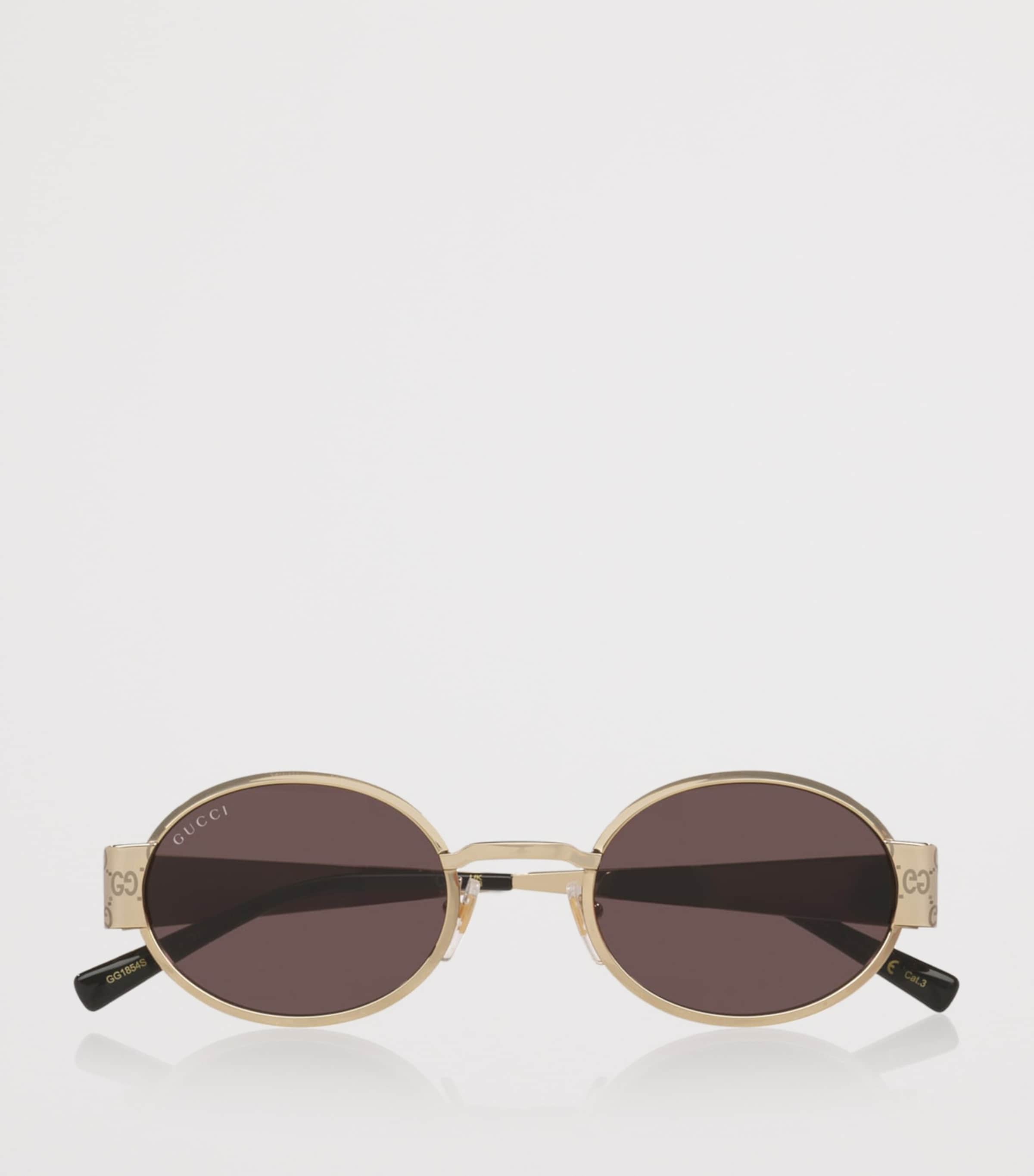 Gucci Metal Round Sunglasses Gold Image 5