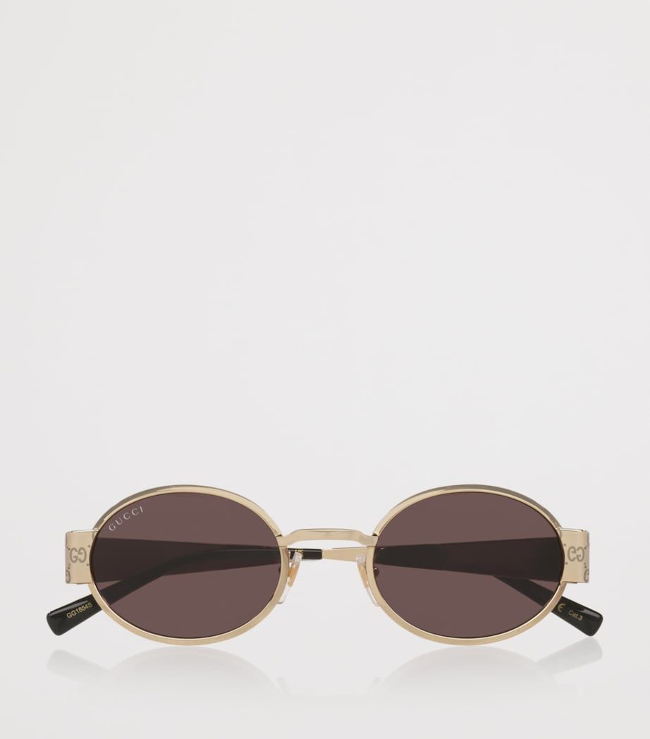 Gucci Metal Round Sunglasses Gold Image 5