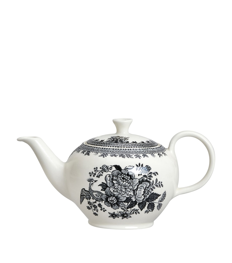 Small Asiatic Pheasants Teapot (400ml) BLACK & WHITE Image 1