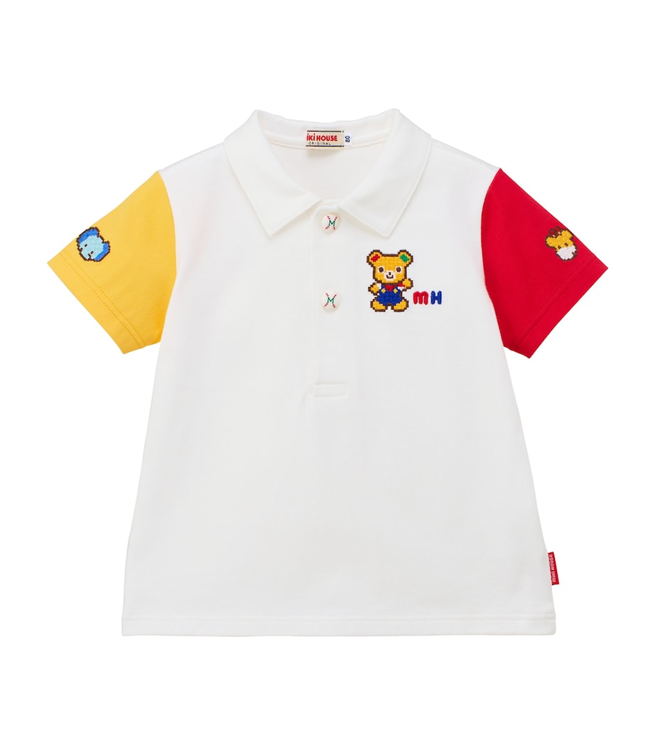 Miki House Pucci Pixel-Art Polo Shirt (6 Months - 4 Years) Image 1