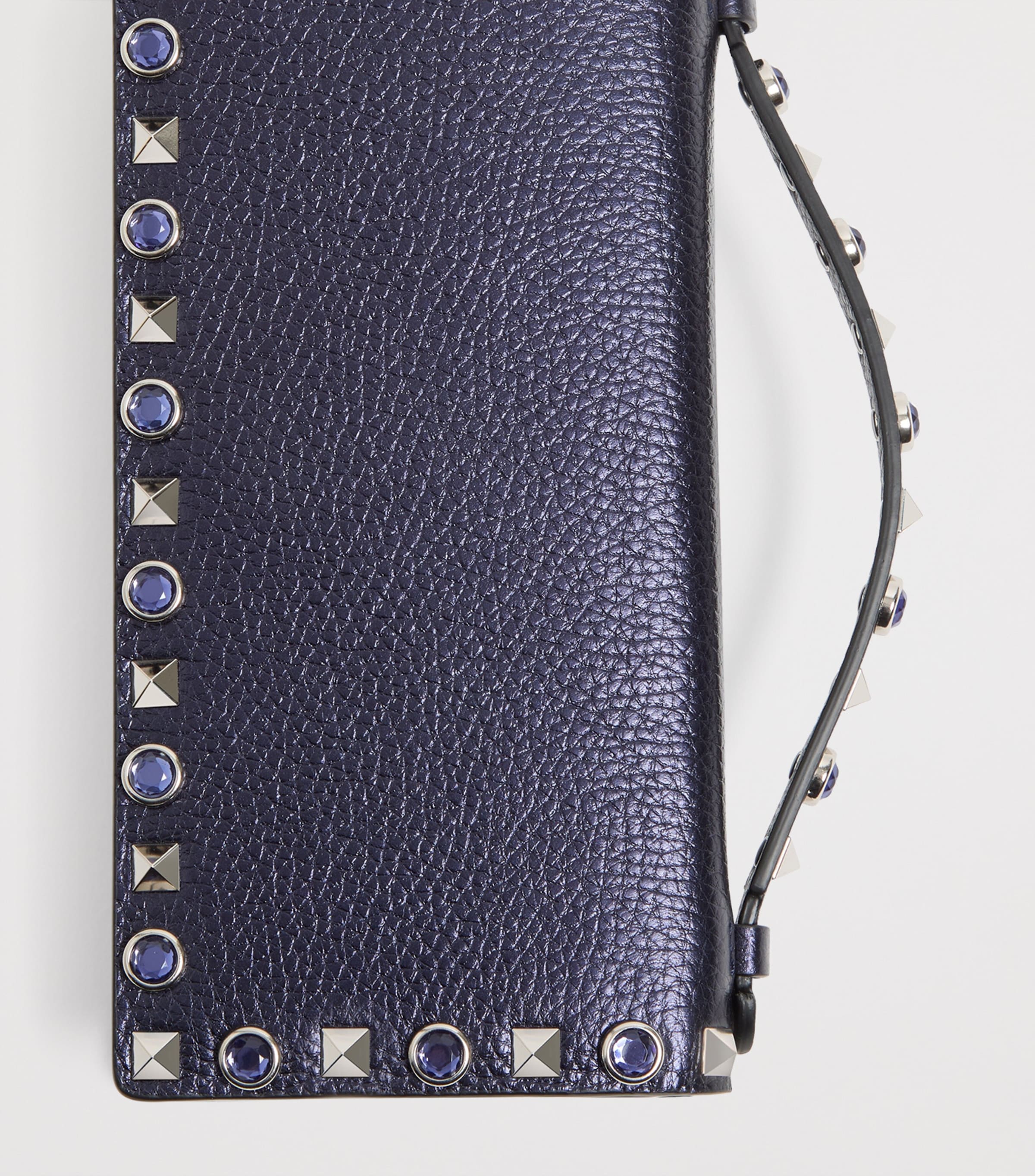 Valentino Garavani Leather Rockstud Chain Wallet Image 6