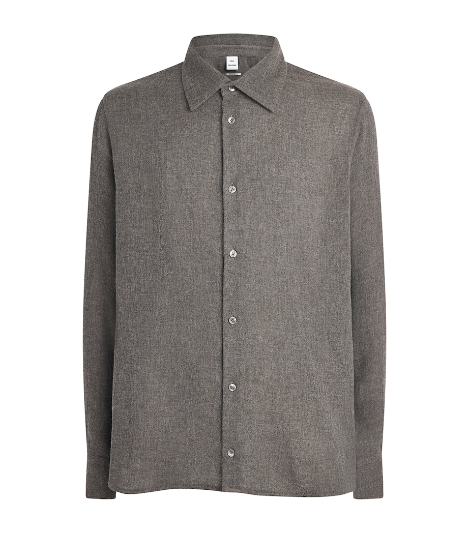 Won Hundred Mens Wool-Viscose Adriel Shirt Dusty Brown Image 1