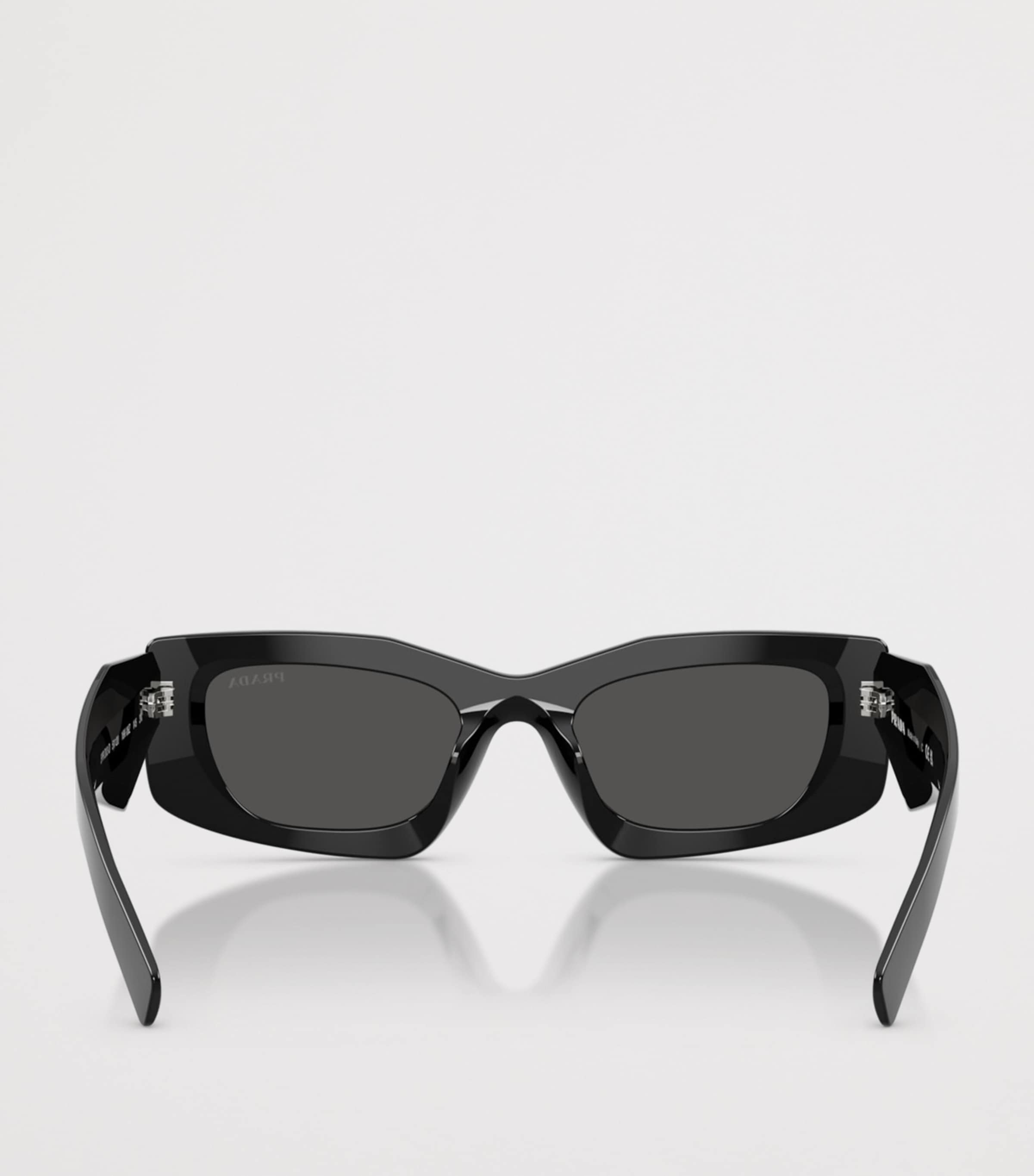 Prada Irregular Rectangle Sunglasses Black Image 4