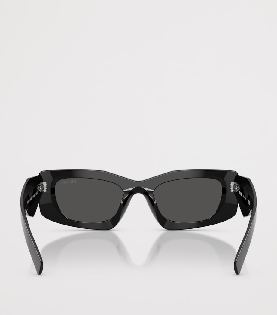 Prada Irregular Rectangle Sunglasses Black Image 4