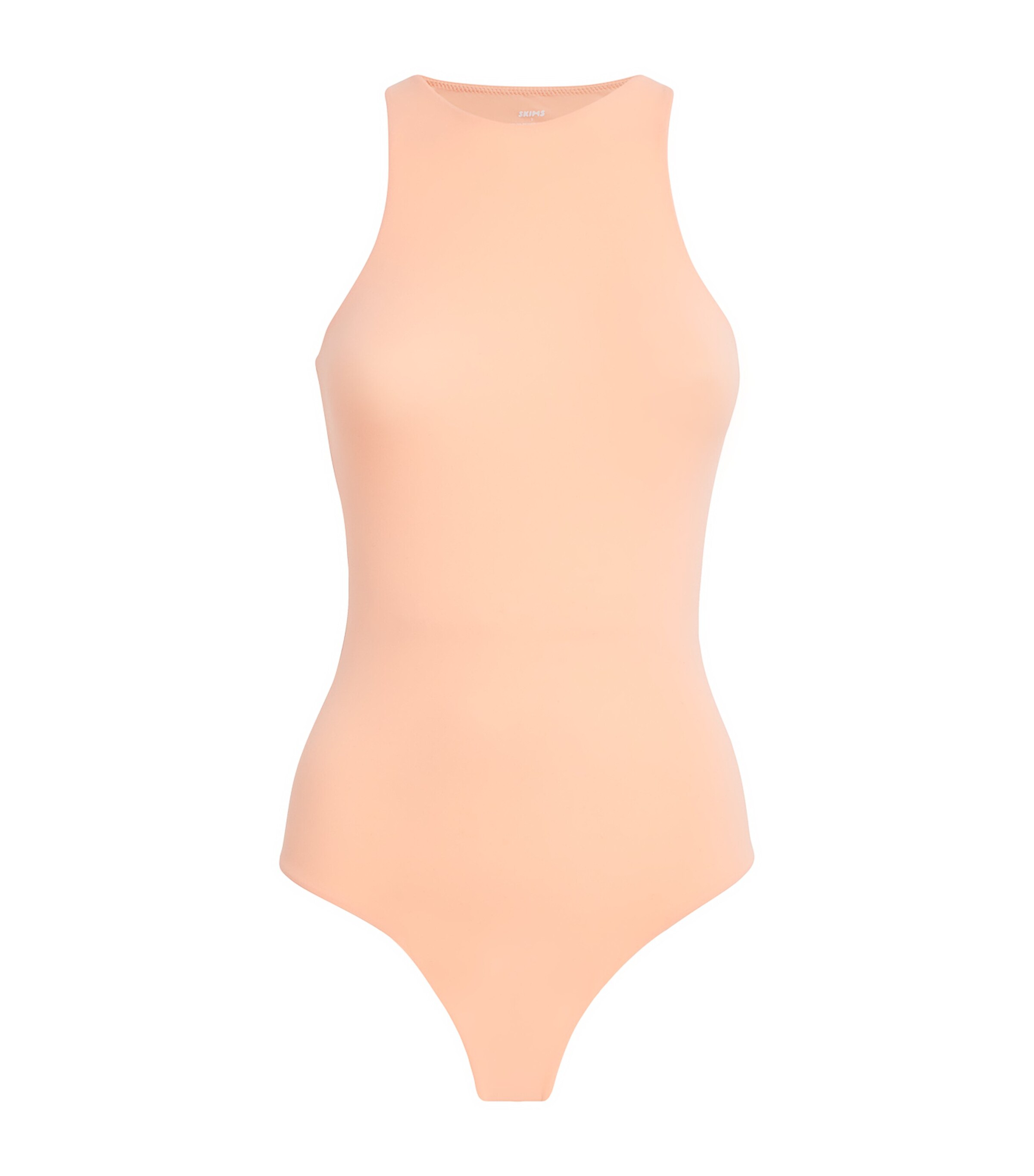 Skims Fits Everybody High Neck Bodysuit In Orange
