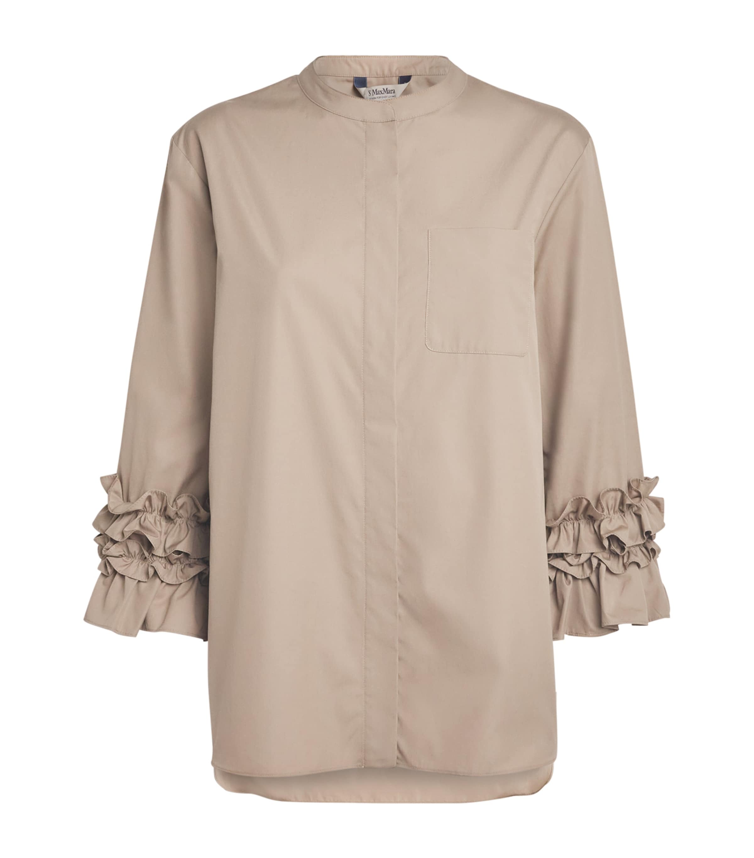 Max Mara Cotton Poplin Flared-sleeve Favola Shirt