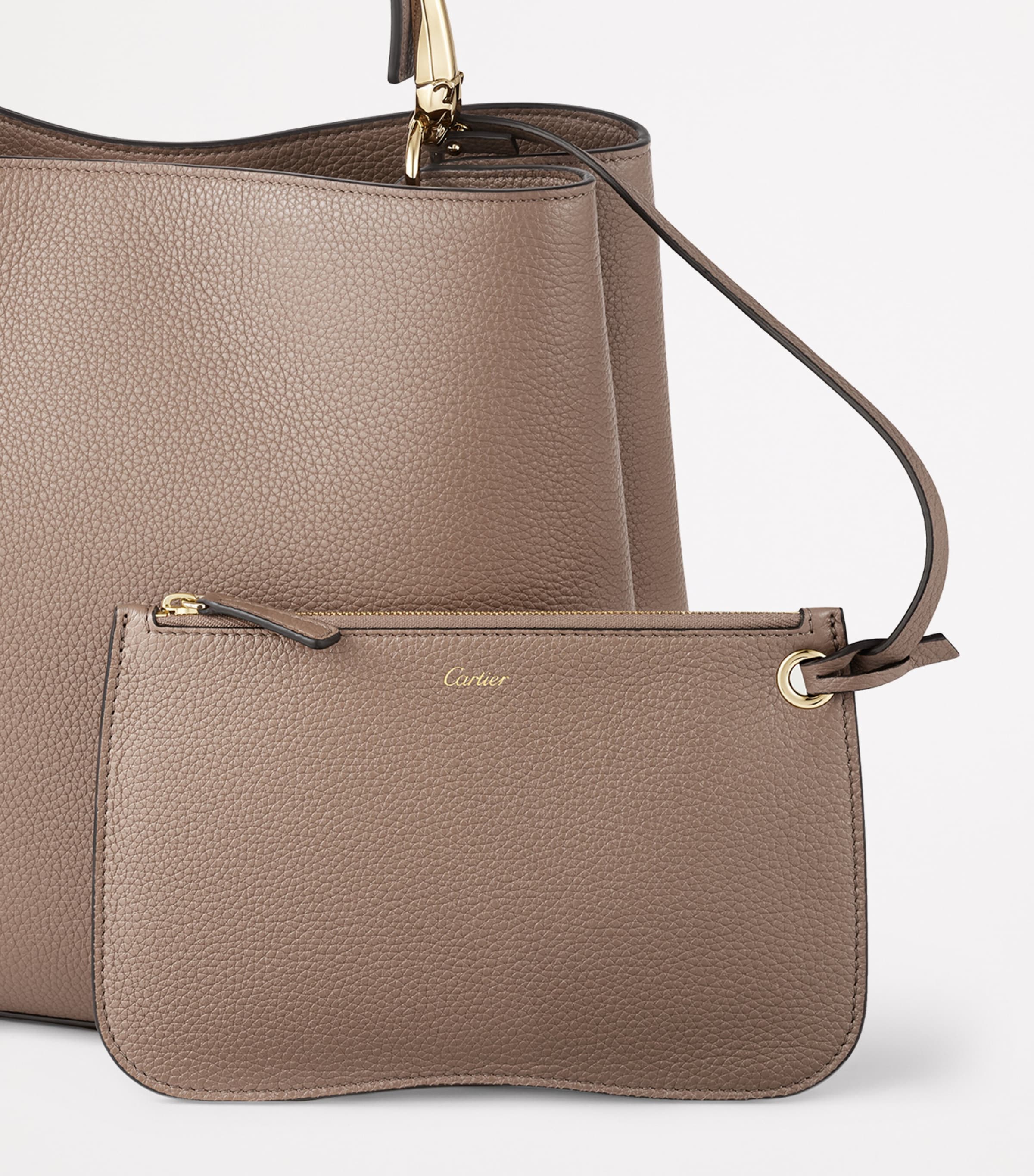 Medium Panthère de Cartier Top-Handle Bag BEIGE Image 8