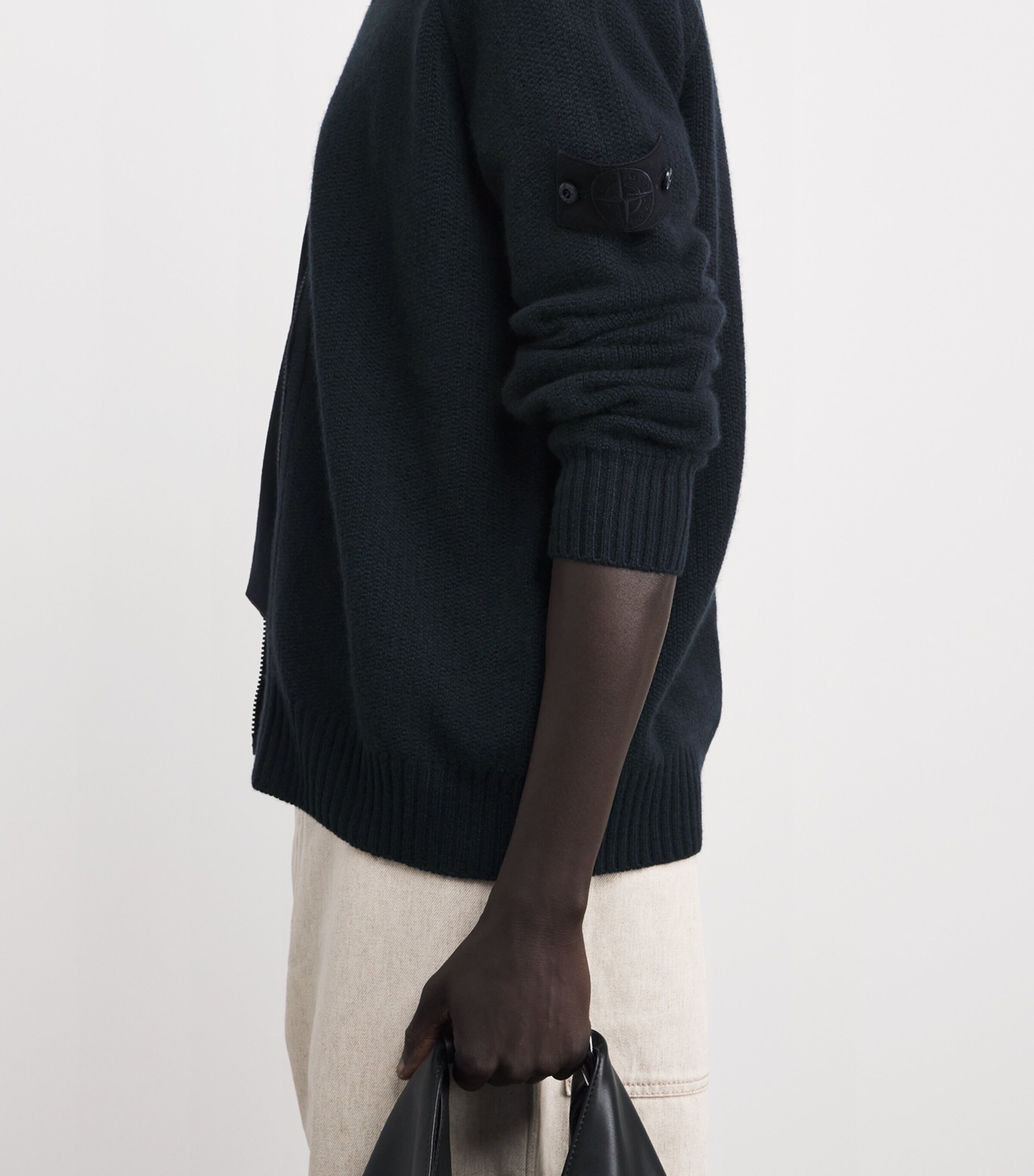 Cashmere Zip-Up Ghost Hoodie V0020 Image 6