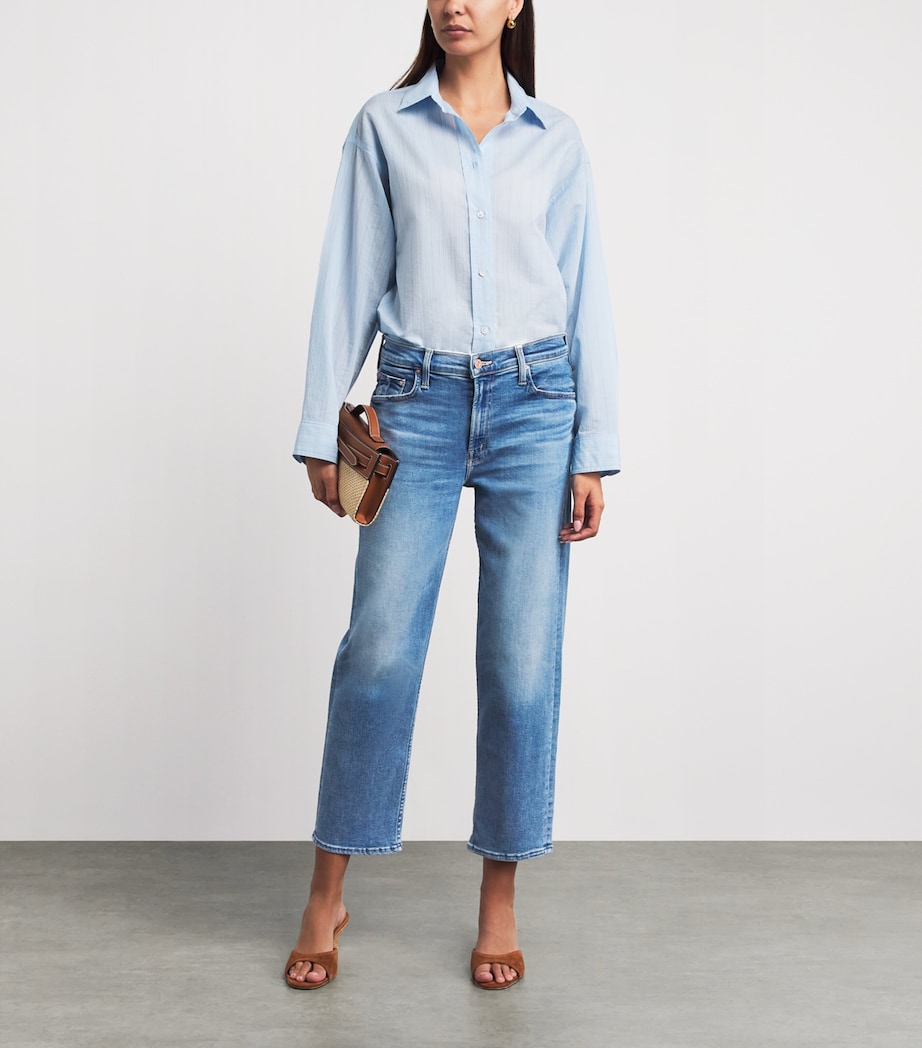 MOTHER Womens The Newbie Ankle Jeans Fbt Float My Bo Image 2