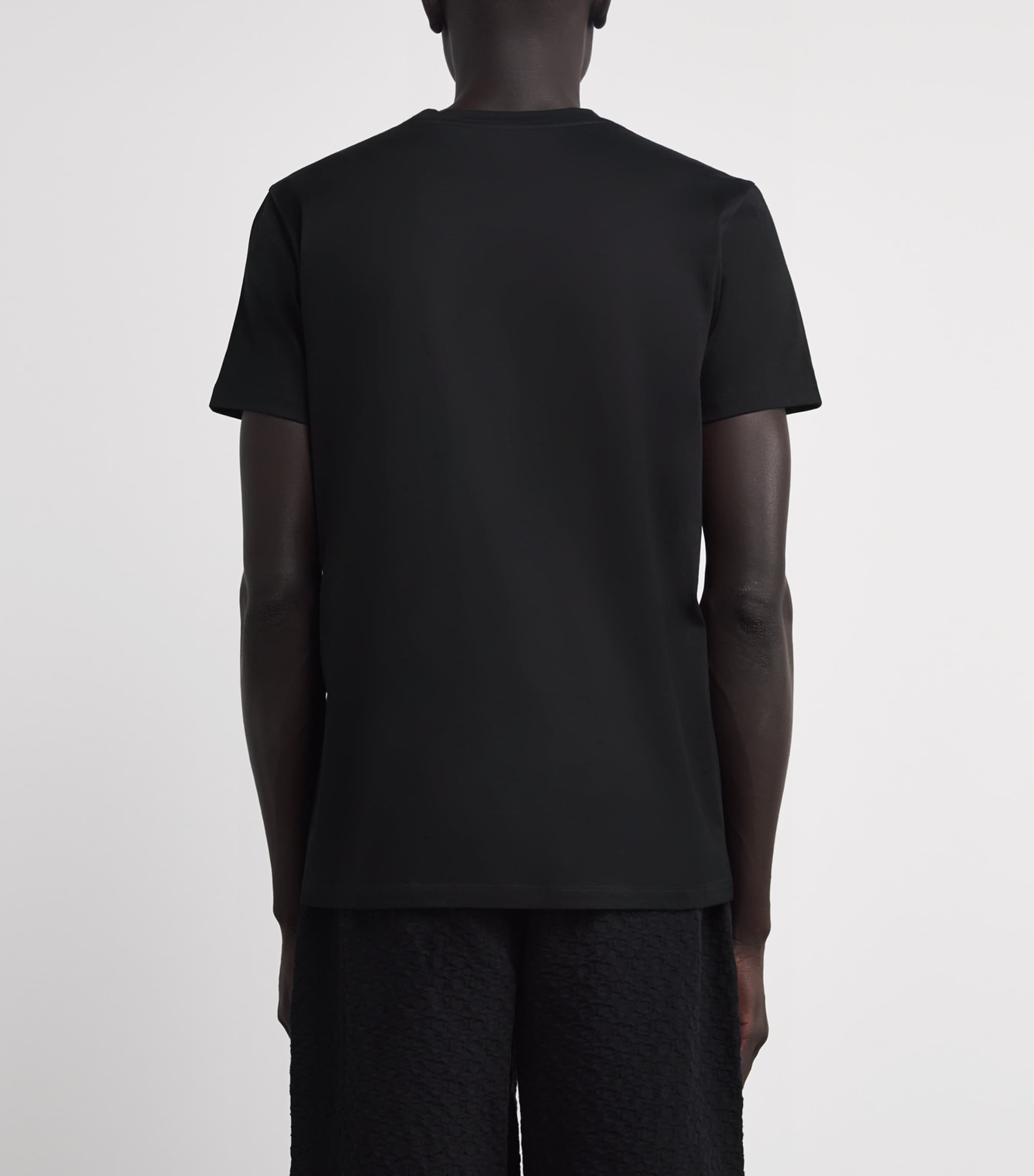 【関税＆送料込み】Moncler Cotton T-Shirt Moncler Cotton Flocked Logo T-Shirt | Harrods US