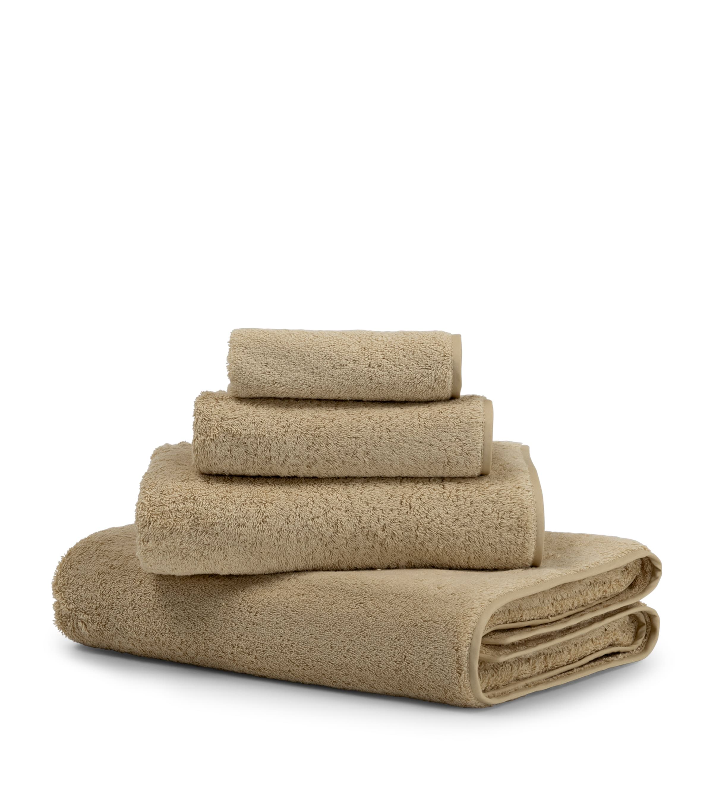 Frette Cotton Unito Bath Sheet (100cm x 150cm) Golden Beige Image 4