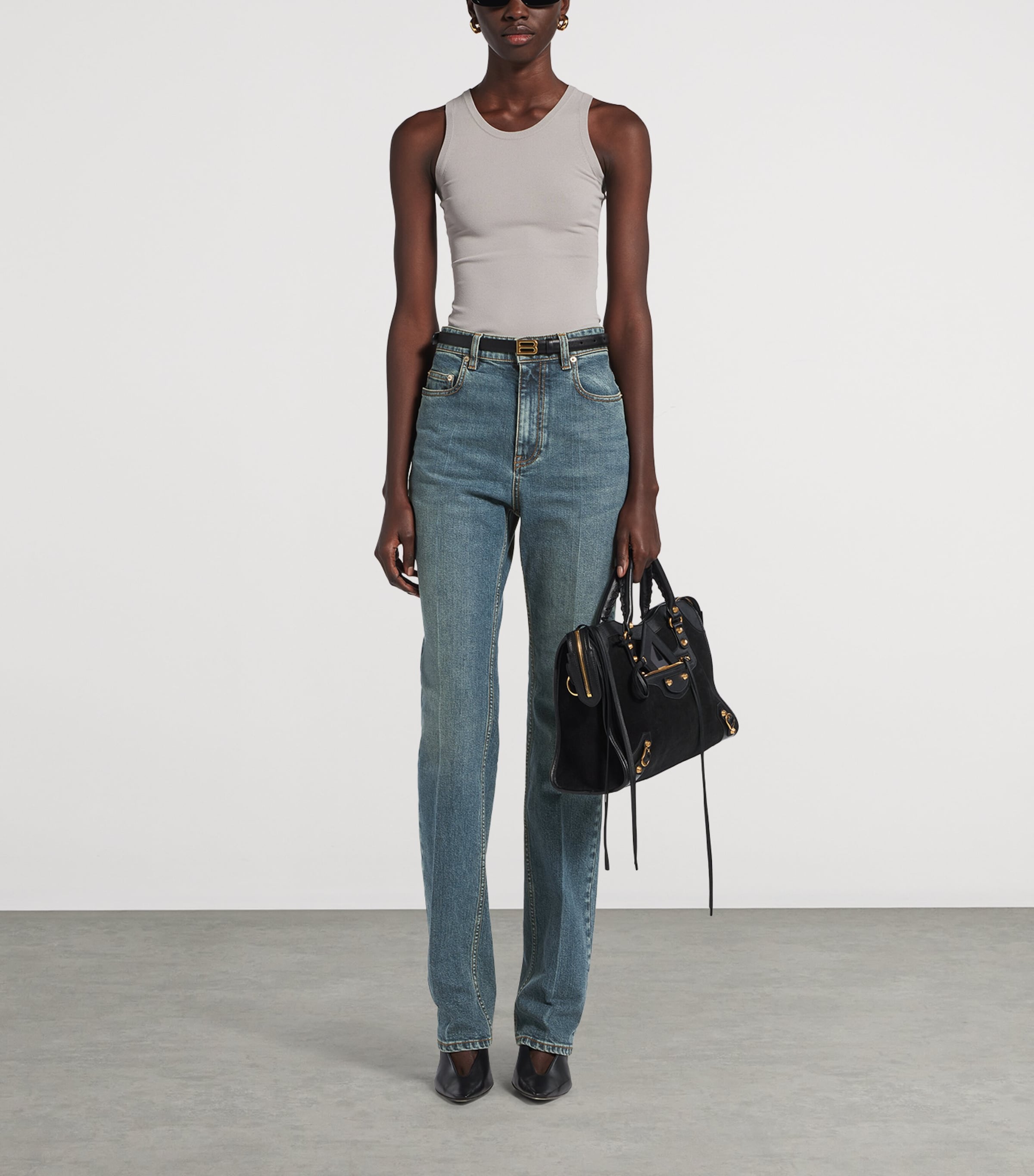 Balenciaga Womens High-Rise Slim Jeans Image 2