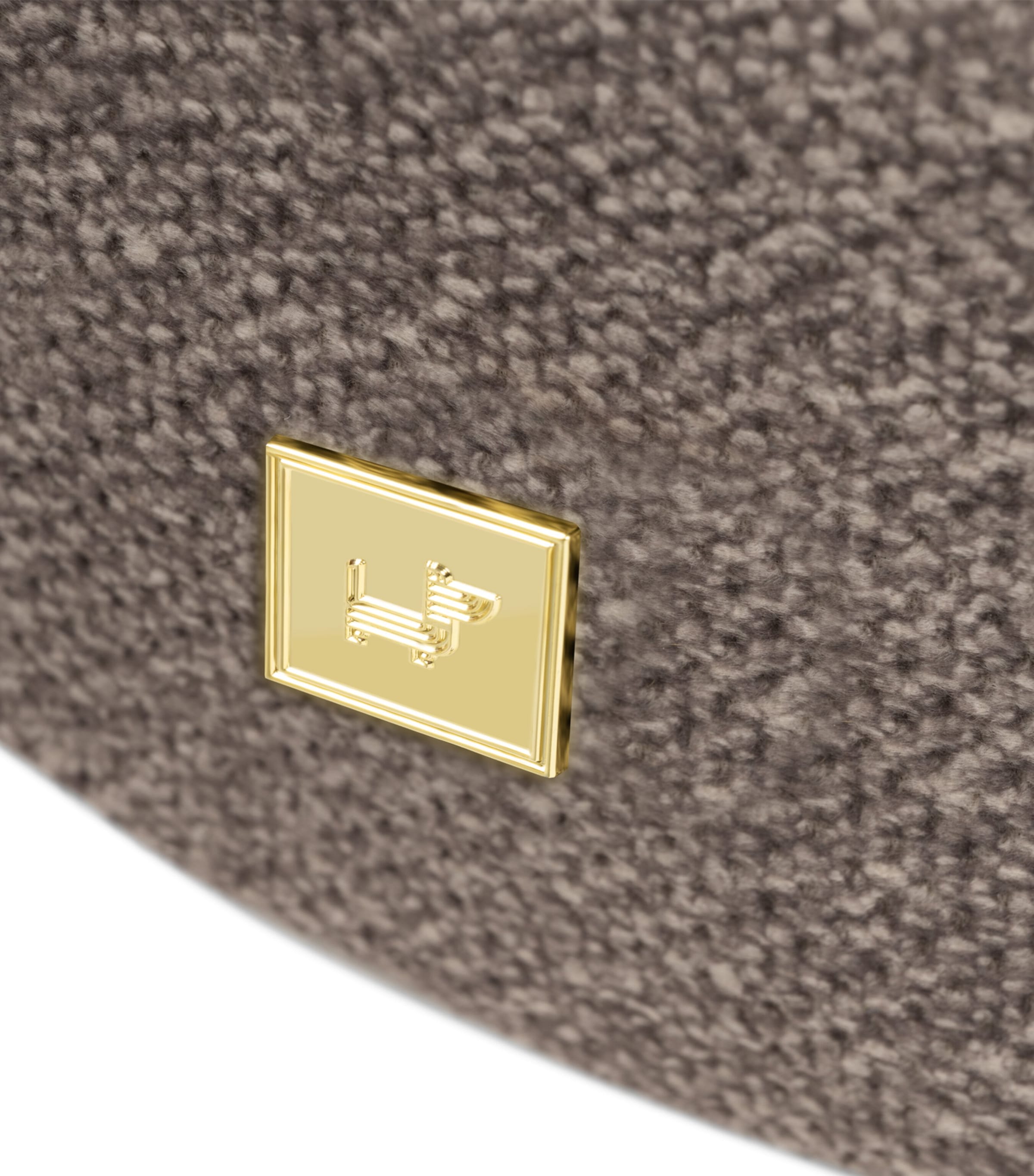 Small Organic Pet Pouf TAUPE Image 2