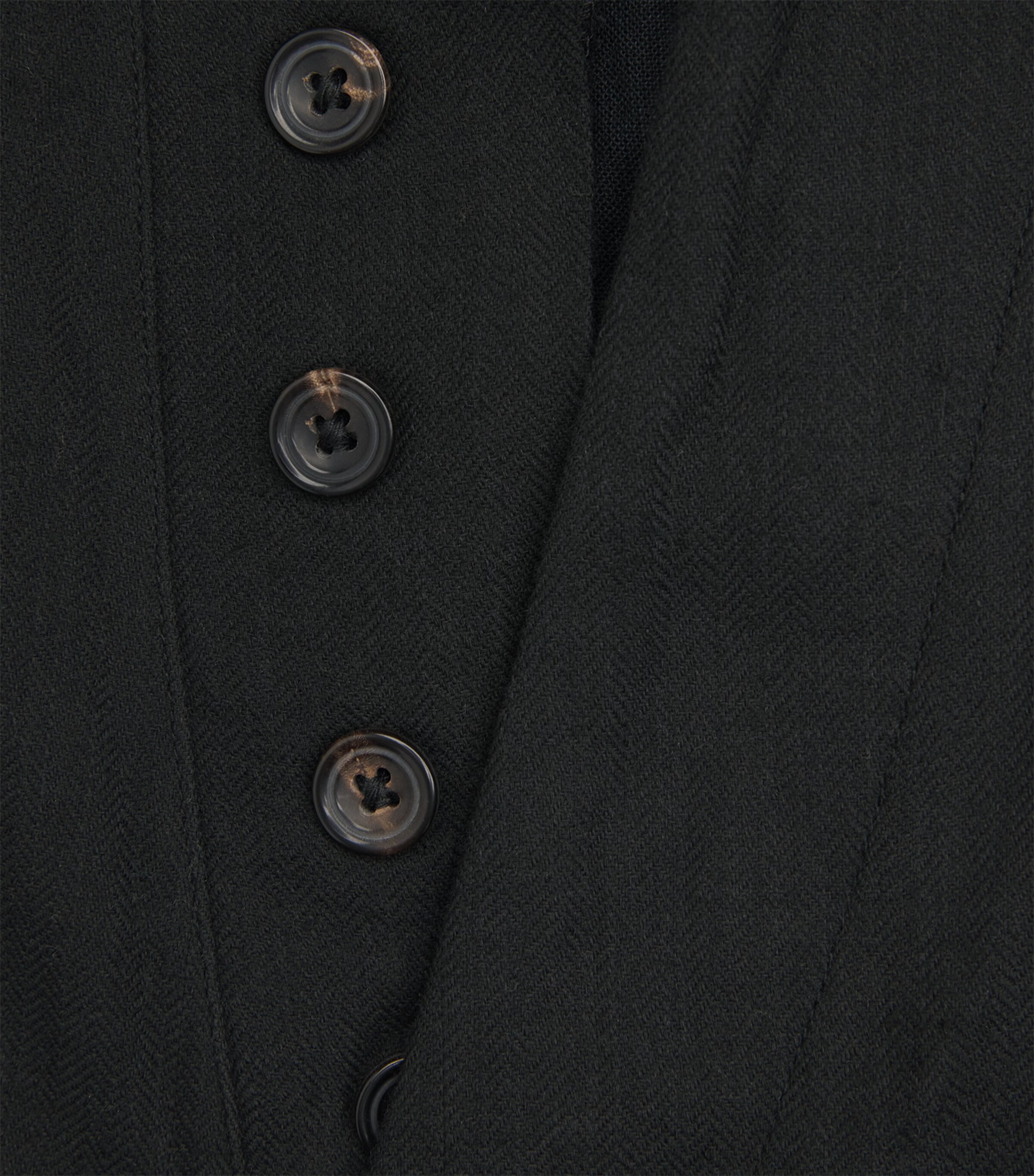 Kartik Research Mens Wool Manari Trousers Black/ Ecru Image 6