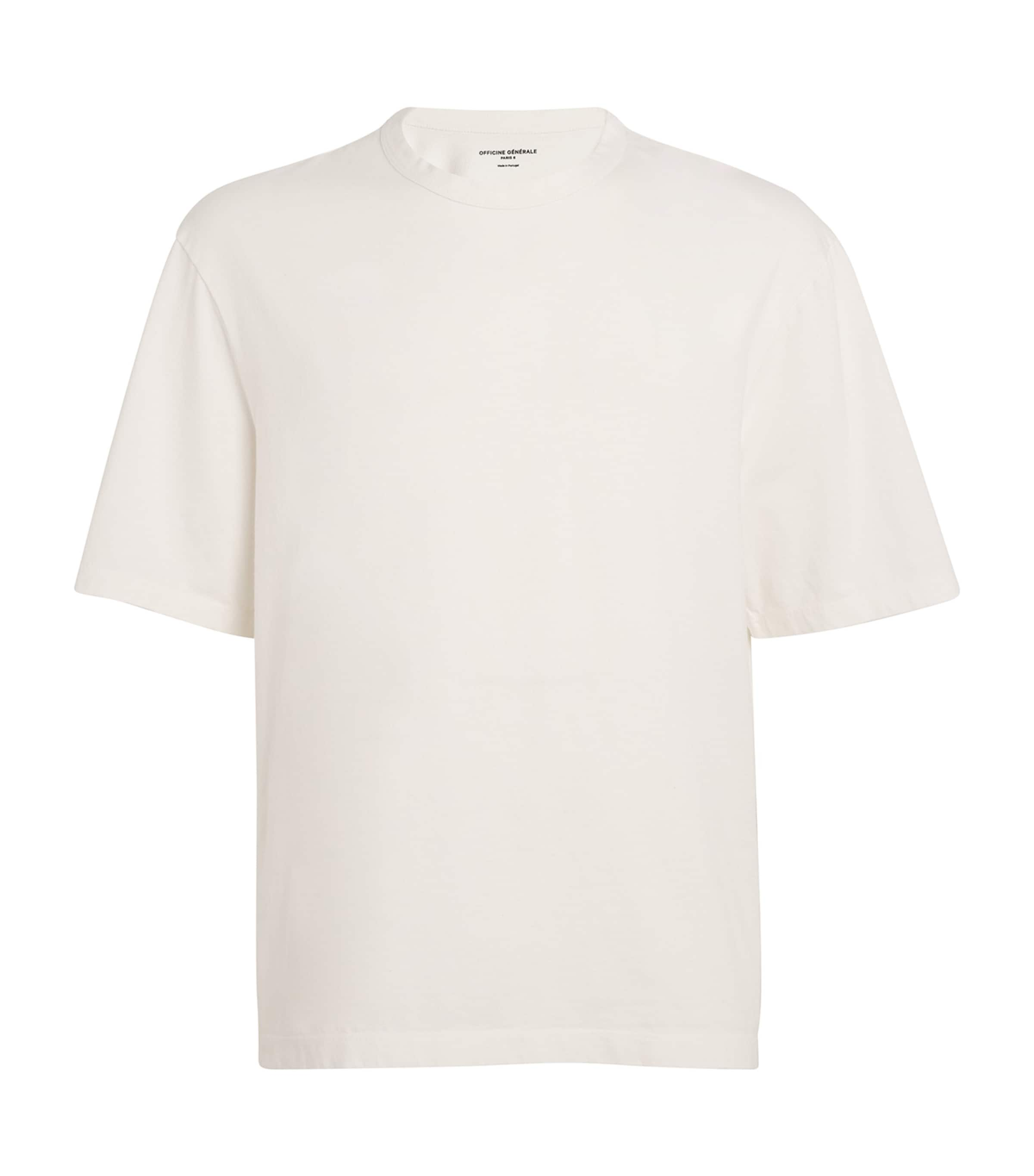 Shop Officine Generale Cotton T-shirt In White