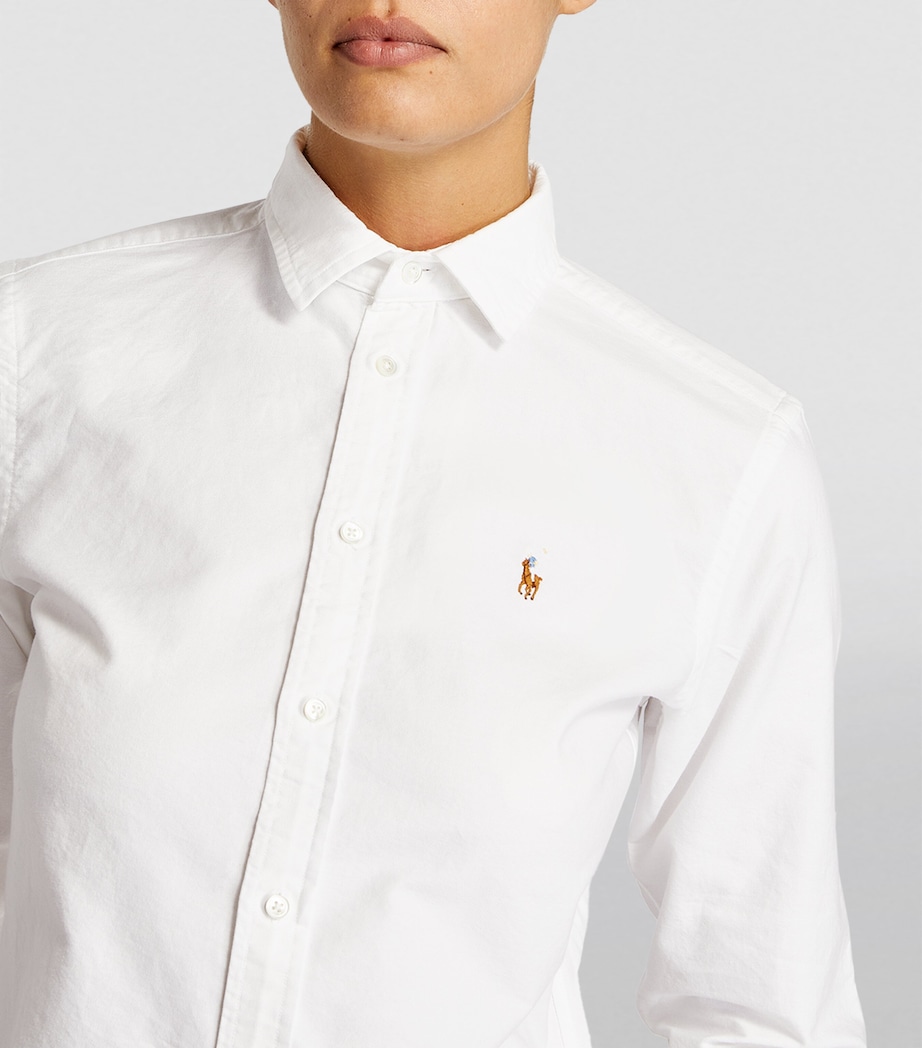 Cotton Polo Pony Shirt WHITE Image 7