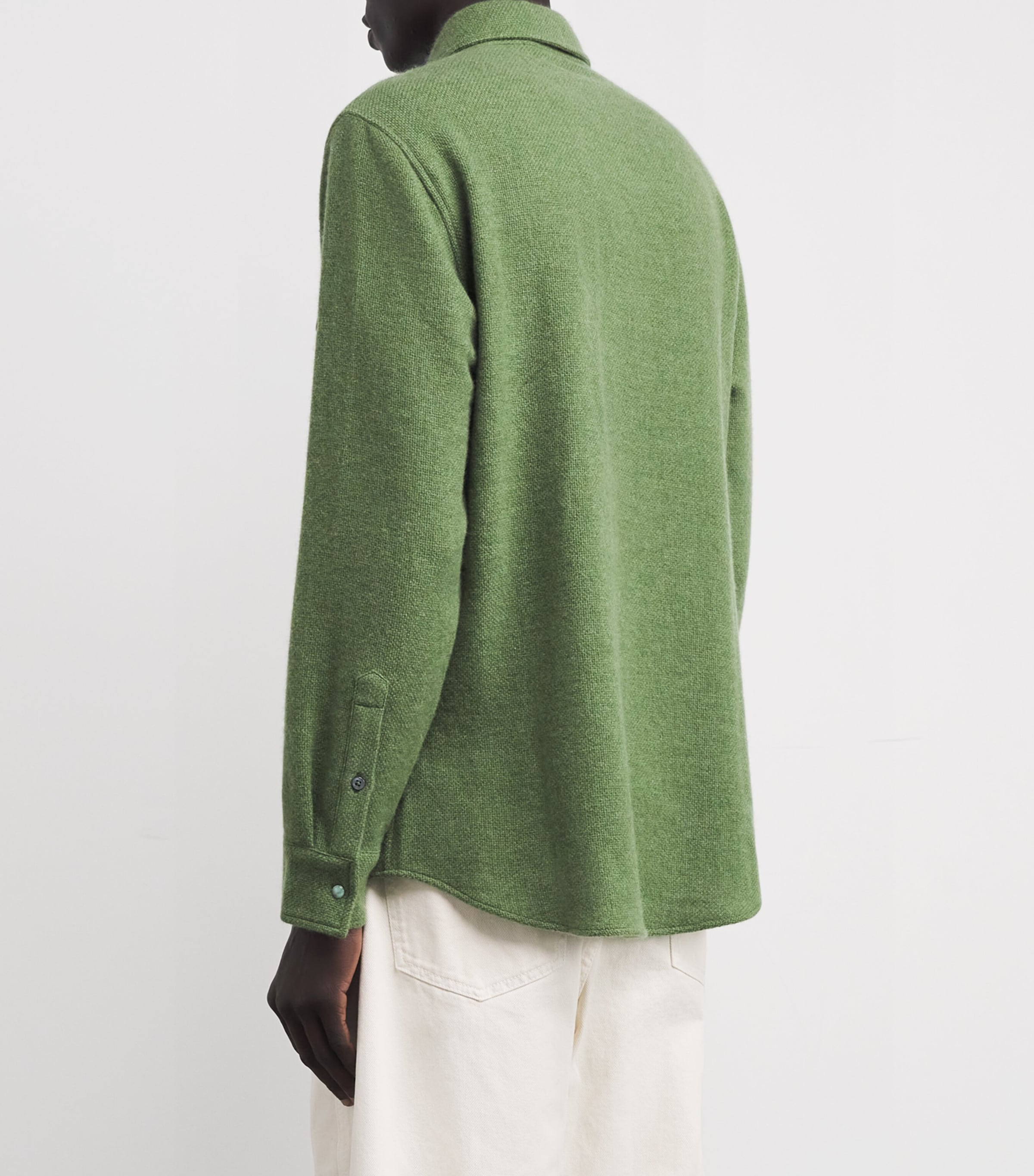 Unisex Cashmere and Emerald Willow Green Shirt EMERALD Image 4