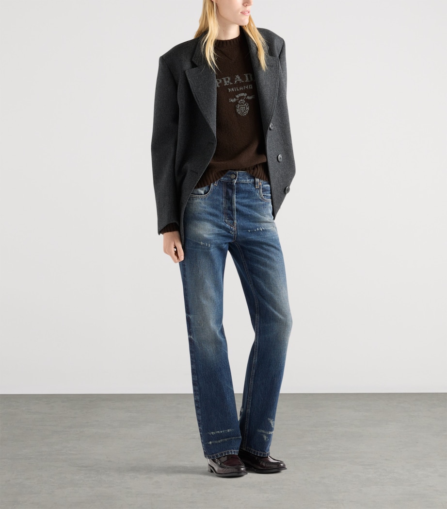 Wool-Cashmere Logo Sweater F0003 Image 2