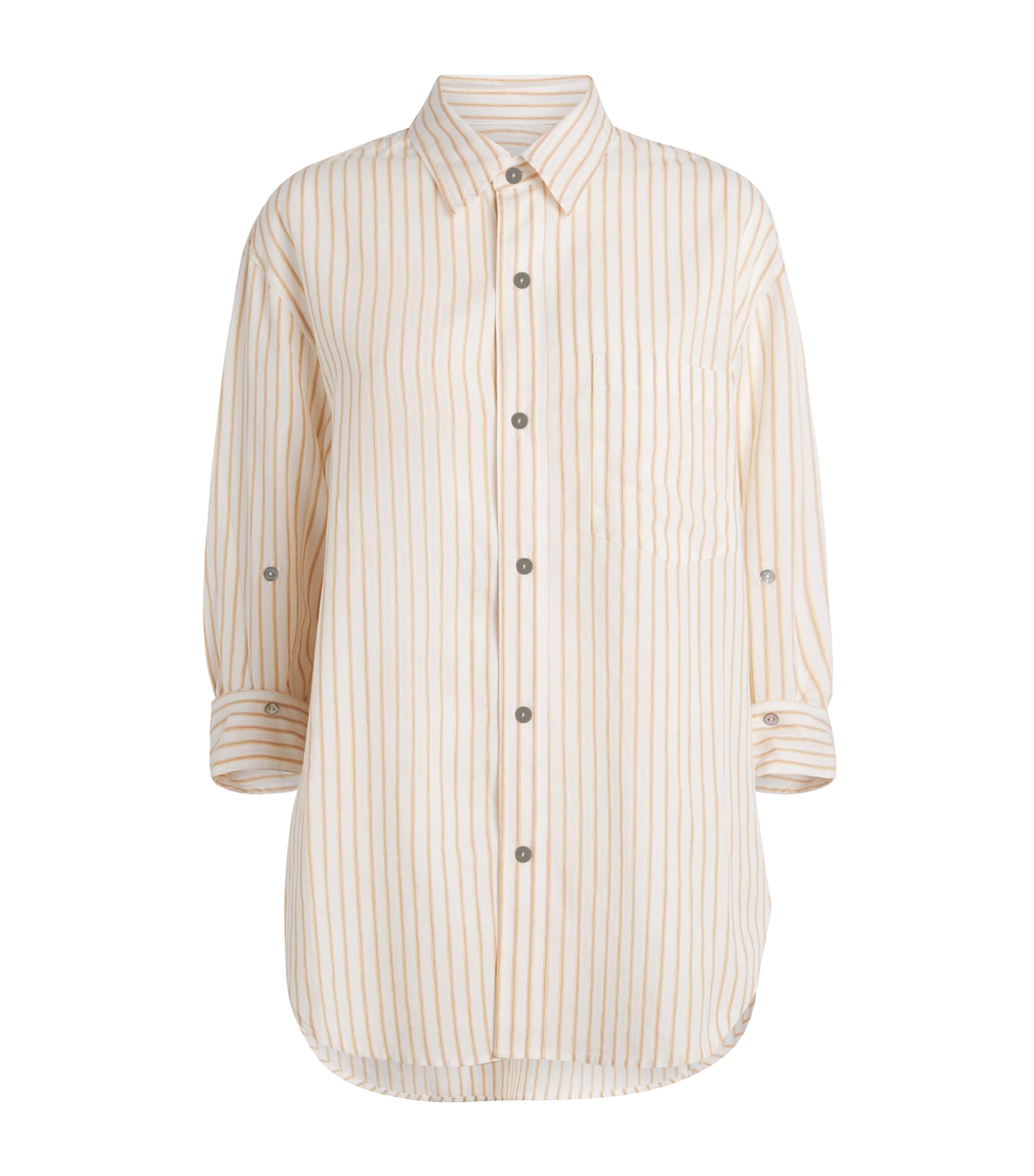 Citizens of Humanity Womens Cotton Stripe Kayla Shirt Shbst Sherbet S Image 1