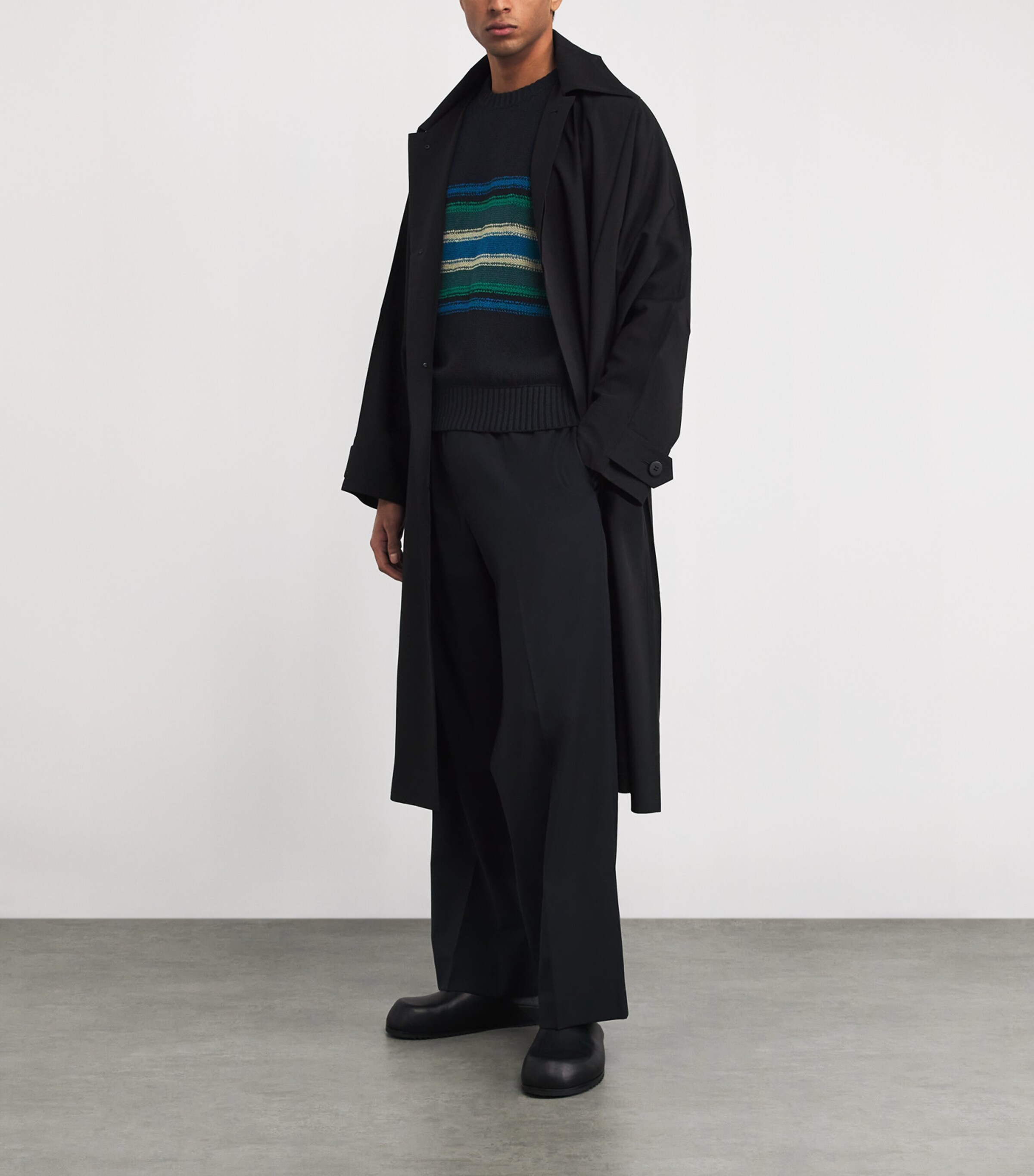 Craig Green Mens Tape-Knit Stripe Sweater Black Multi Image 2