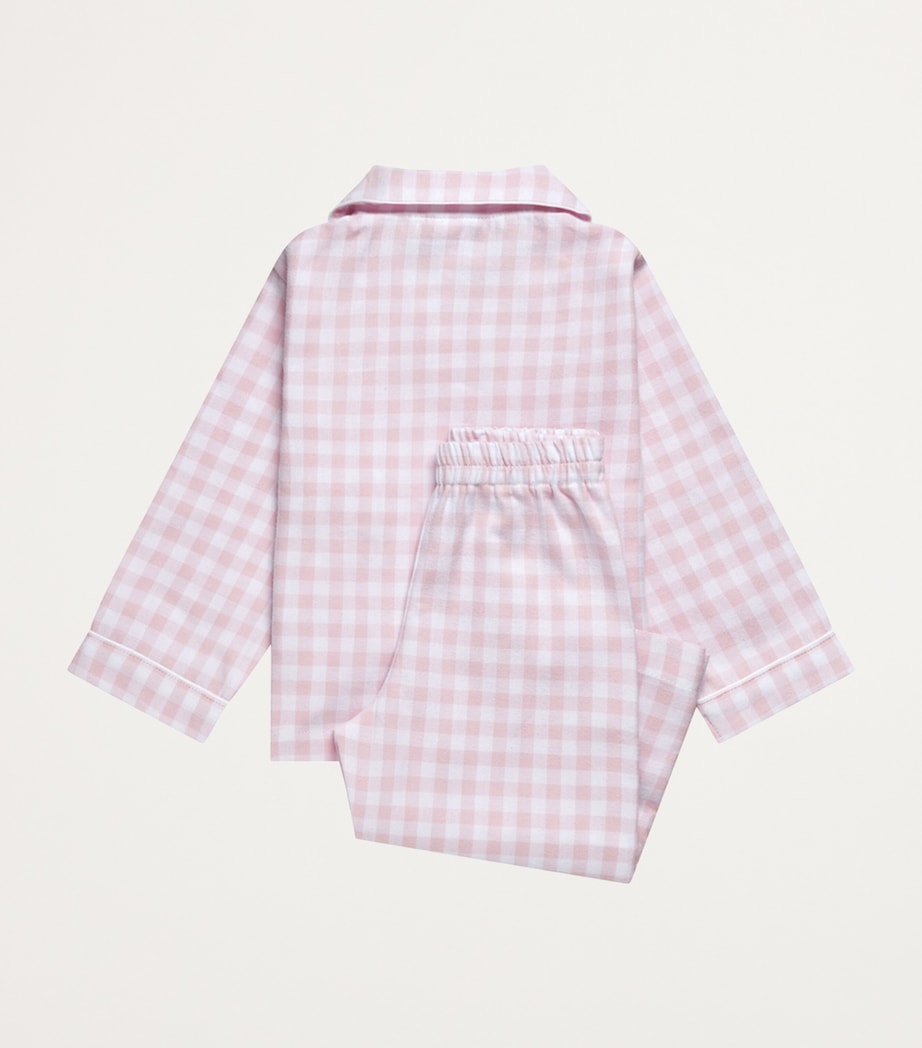 Cotton Check Margot Pyjama Set (6-11 Years) PALE PINK GINGHAM Image 2