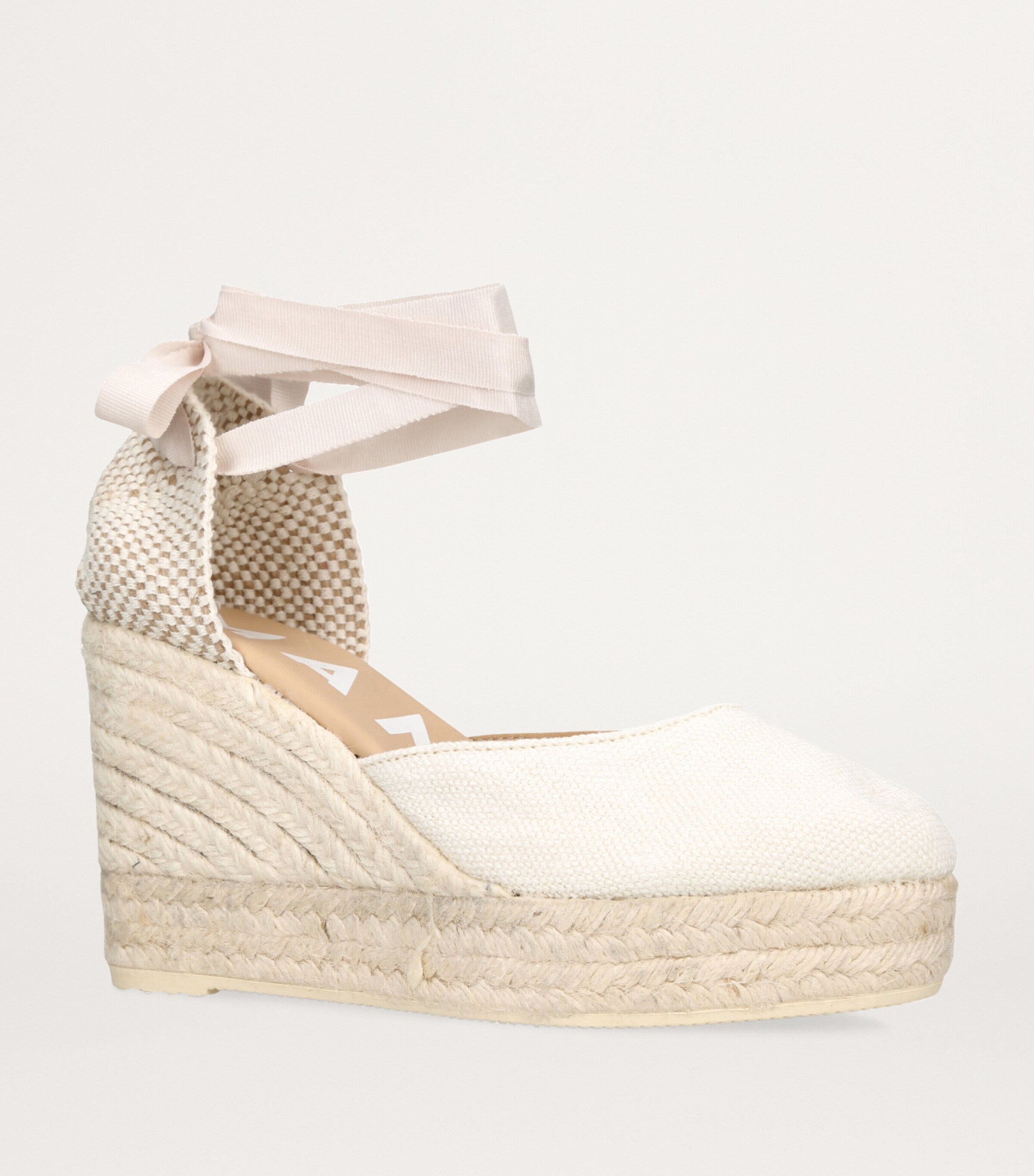 Manebi La Havana Espadrille Wedge Sandals 100 White Image 3