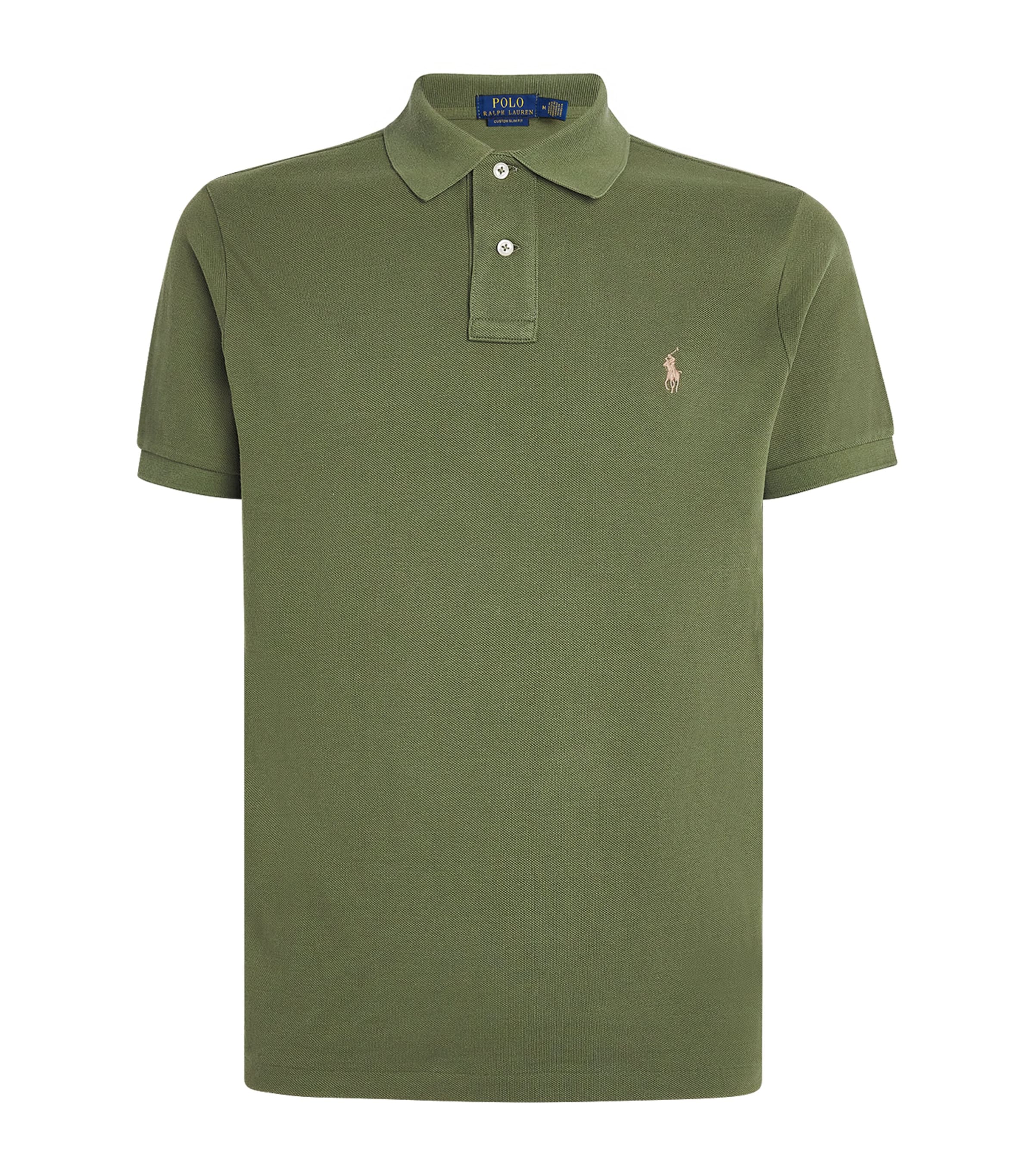 Cotton Mesh Custom-Fit Polo Shirt SUPPLY OLIVE Image 1