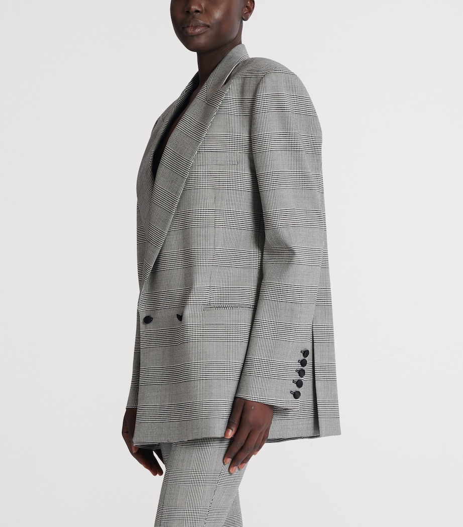 Wool-Blend Prince of Wales Blazer EAB NOIR/BLANC Image 5