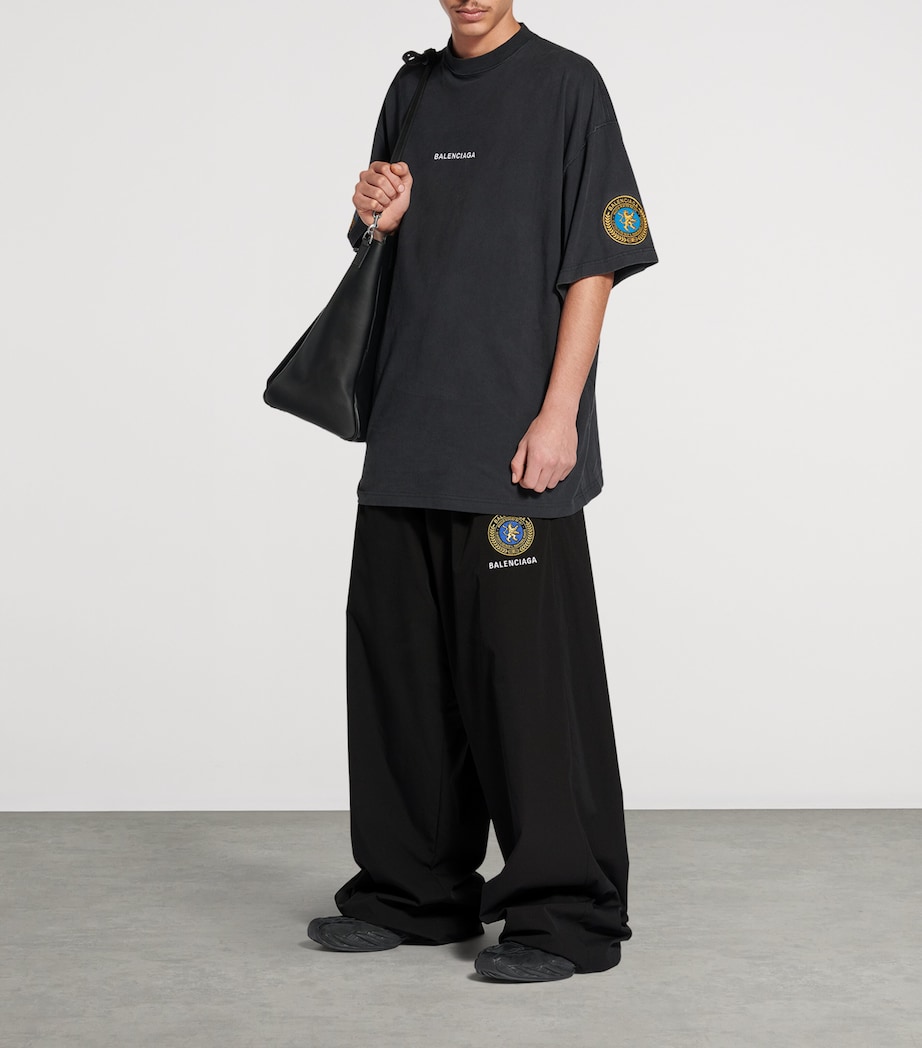 Oversized Cotton Uniform Logo T-Shirt 1041 Image 4